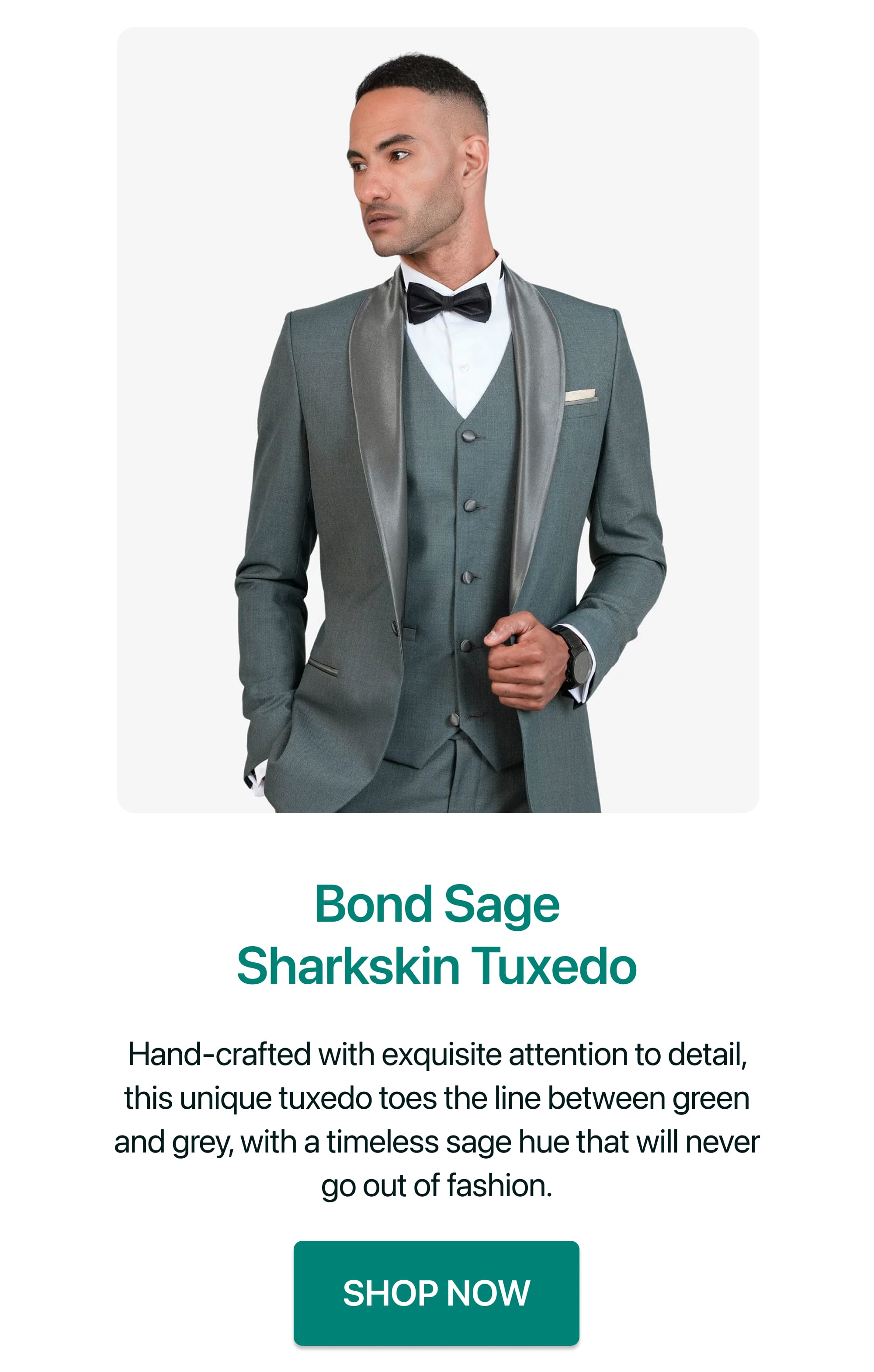 Bond Sage Sharkskin Tuxedo