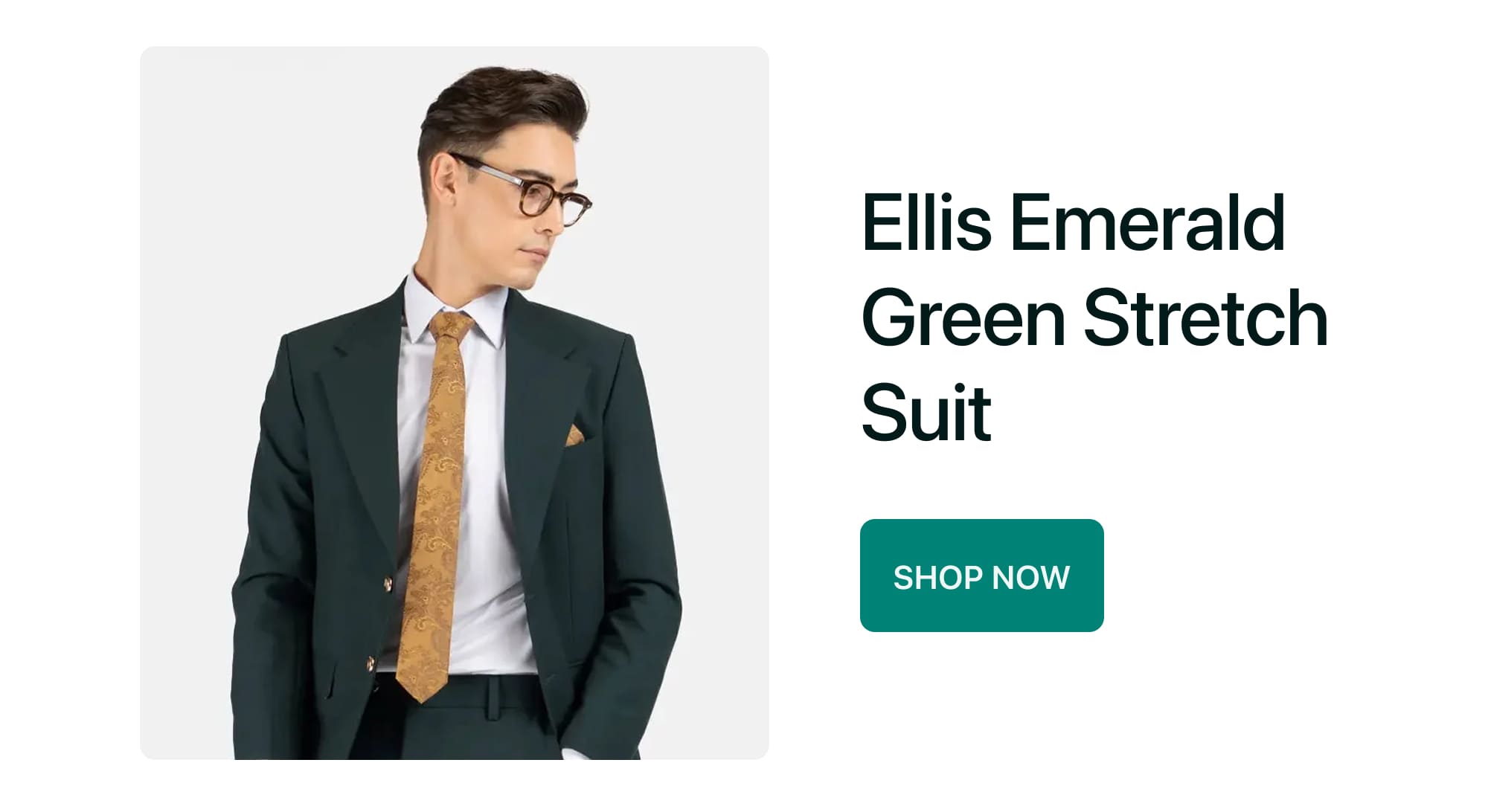 Ellis Emerald Green Stretch Suit