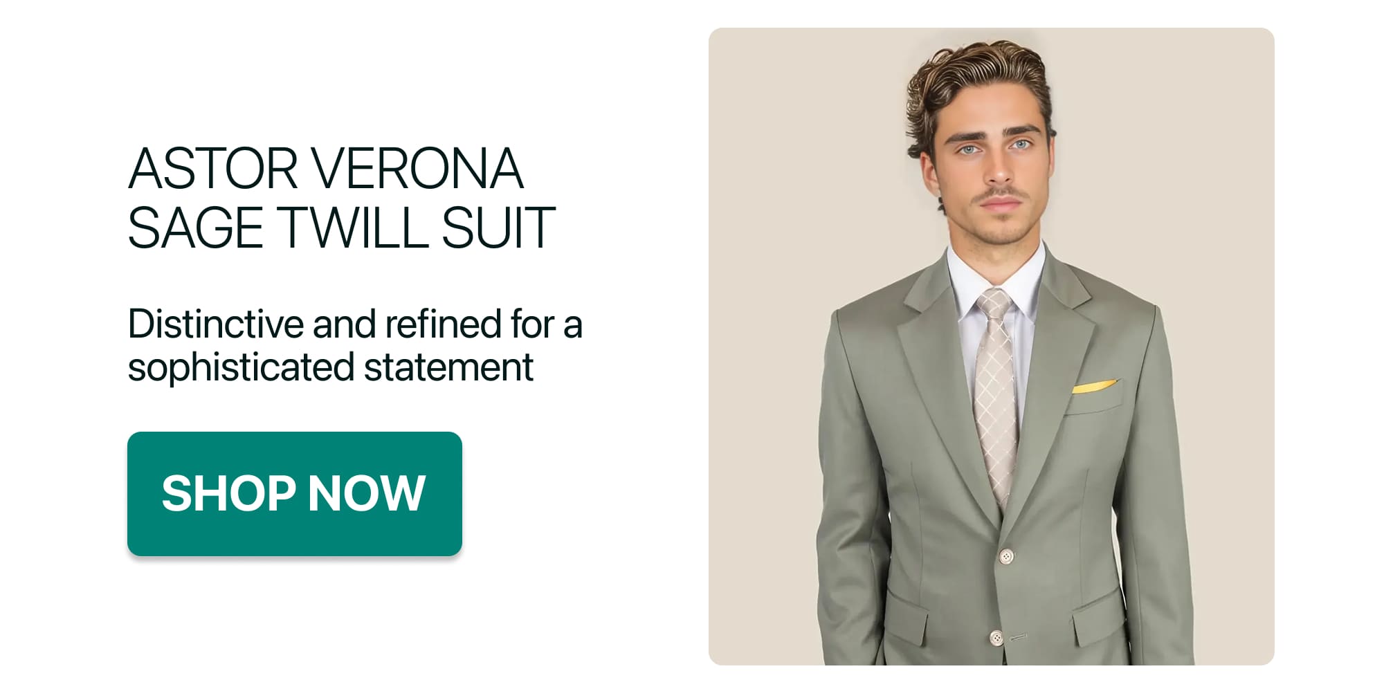 ASTOR VERONA SAGE TWILL SUIT