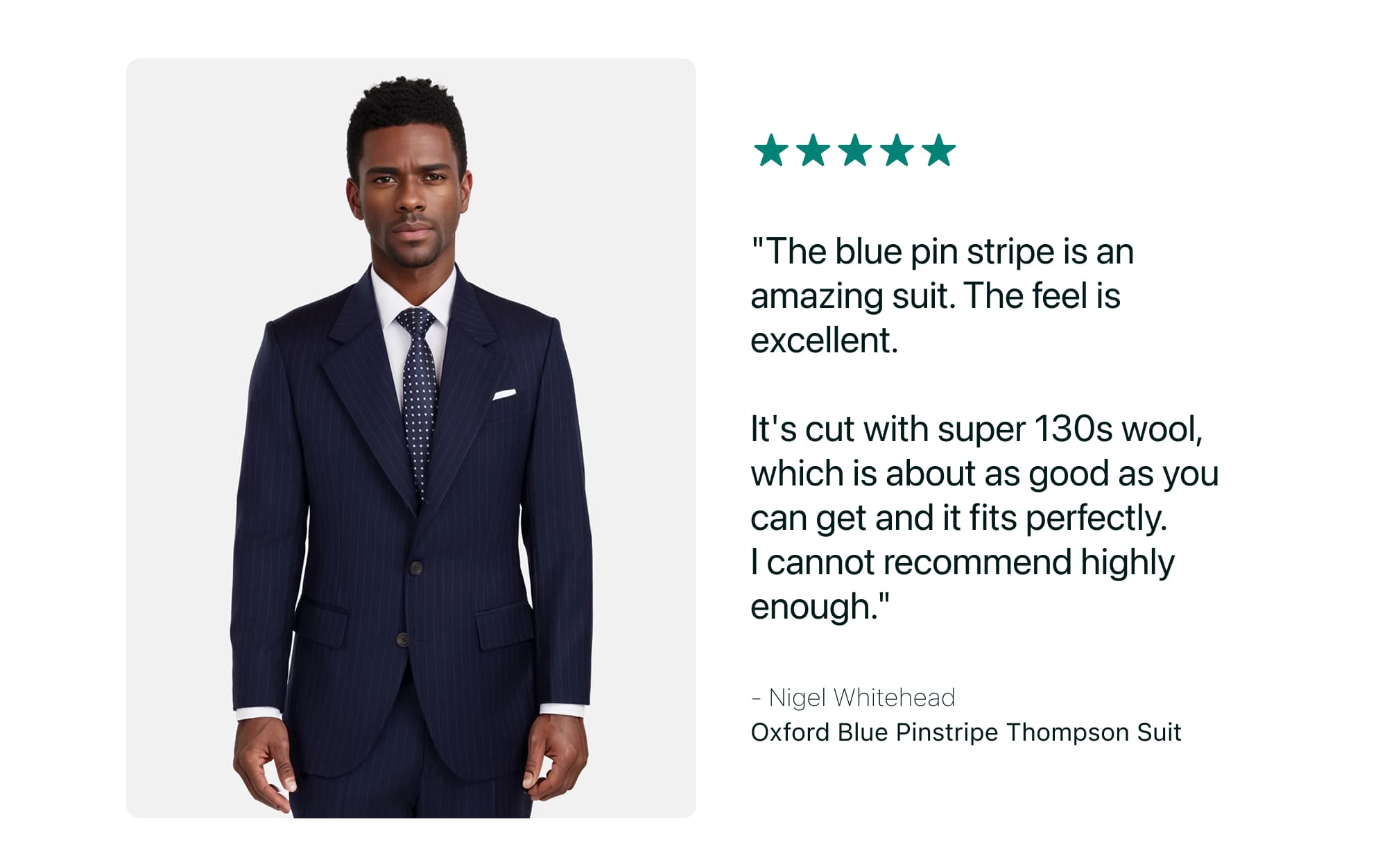 Oxford Blue Pinstripe Thompson Suit