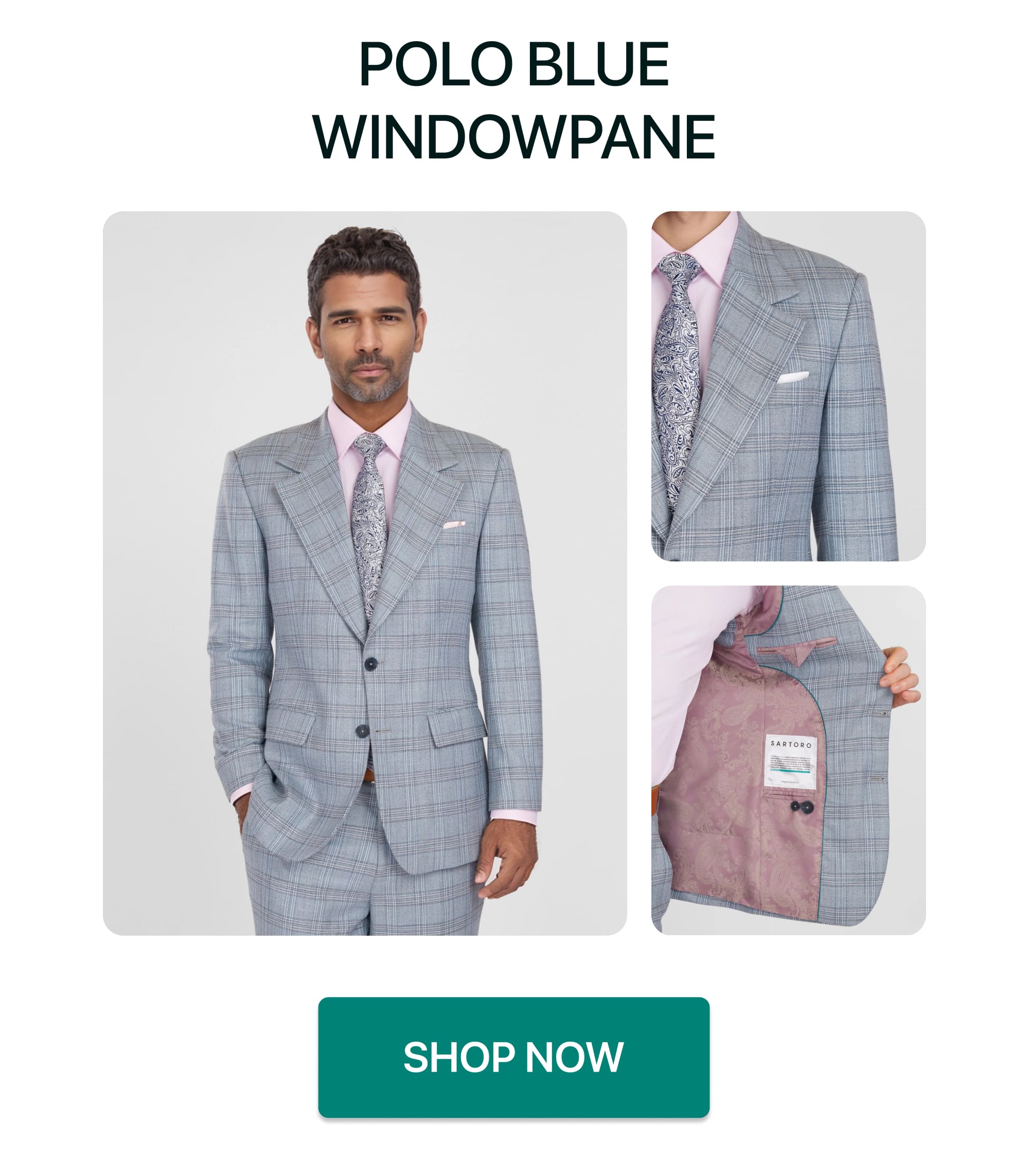 POLO BLUE WINDOWPANE