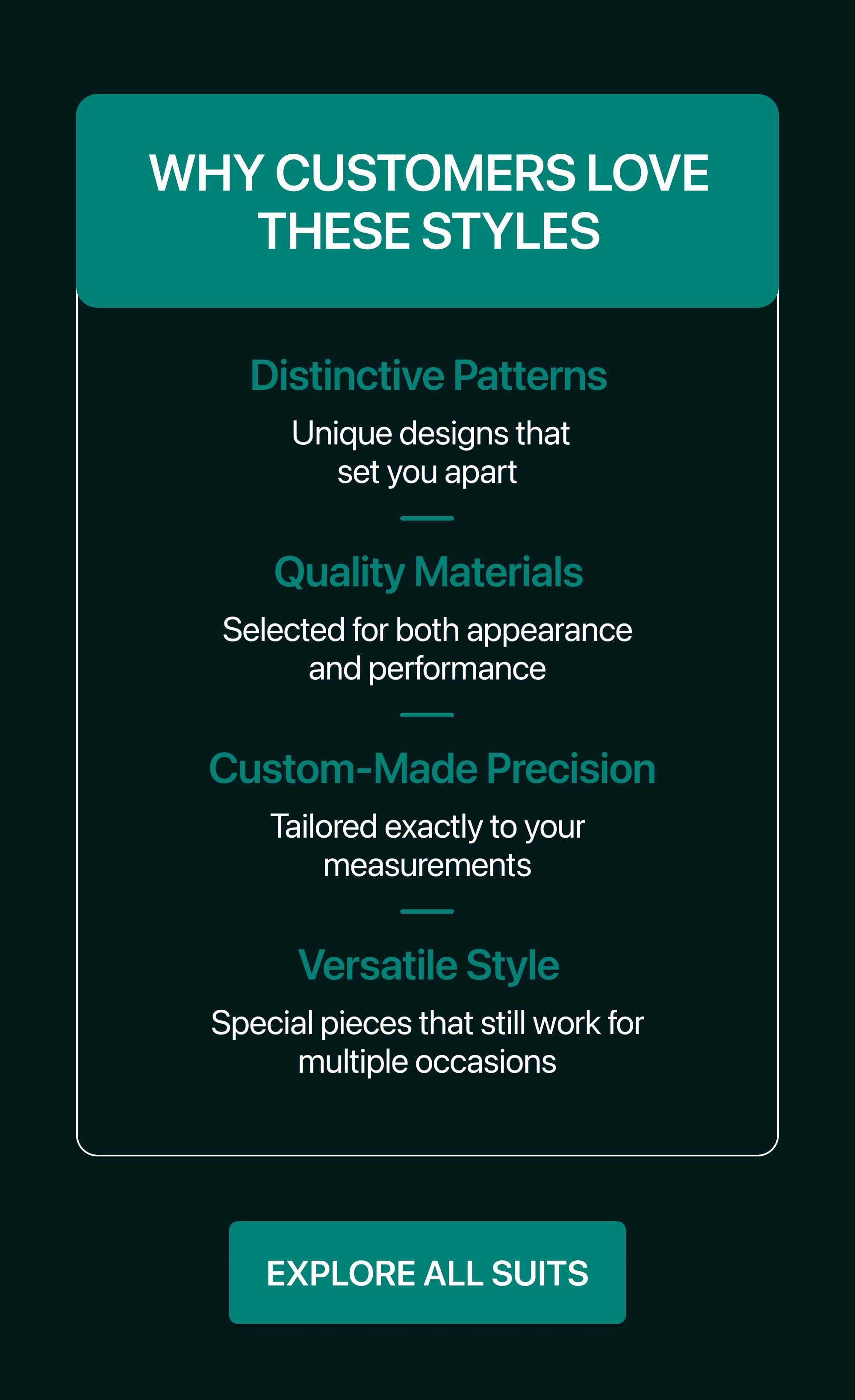 WHY CUSTOMERS LOVE THESE STYLES