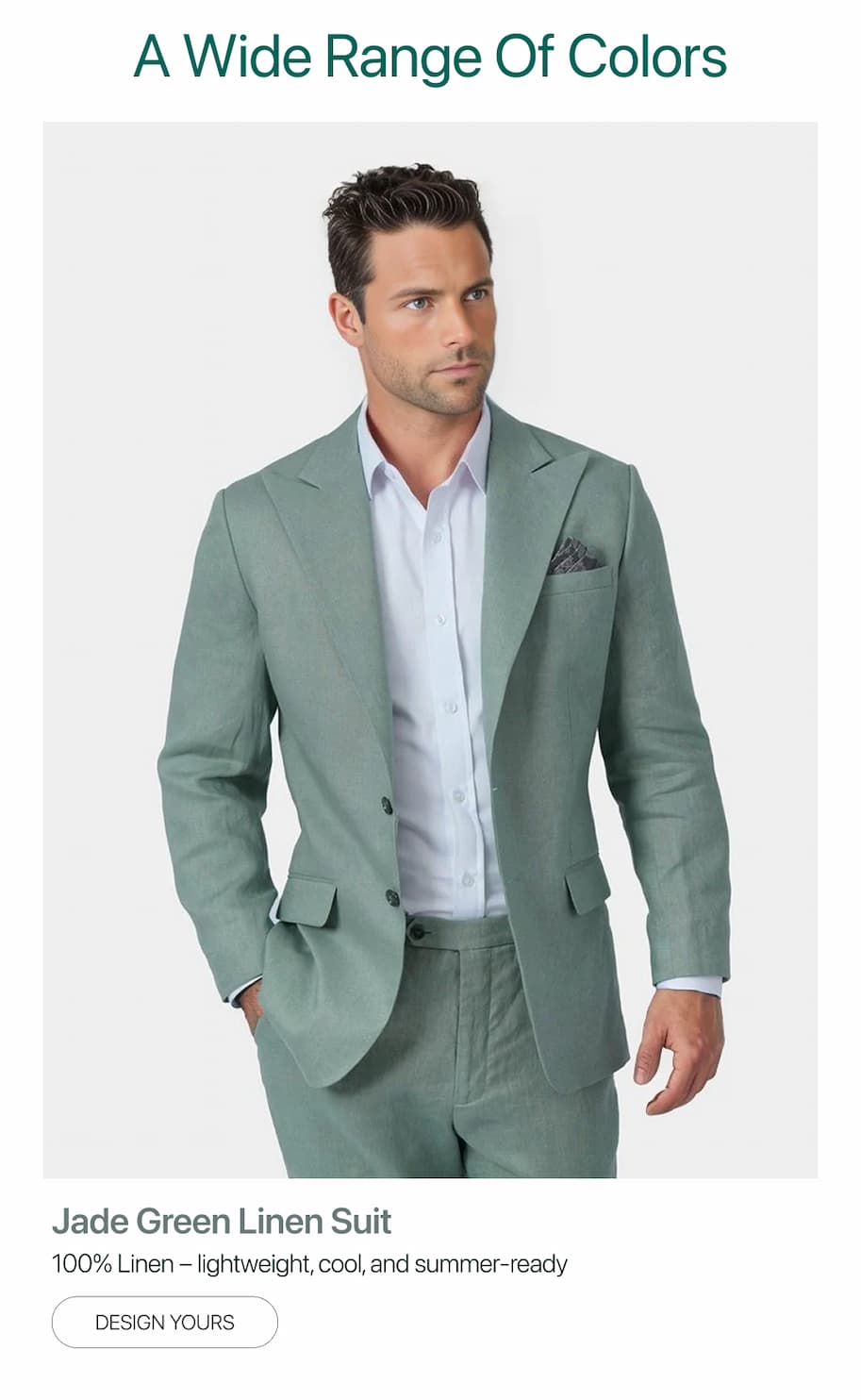 Jade Green Linen Suit