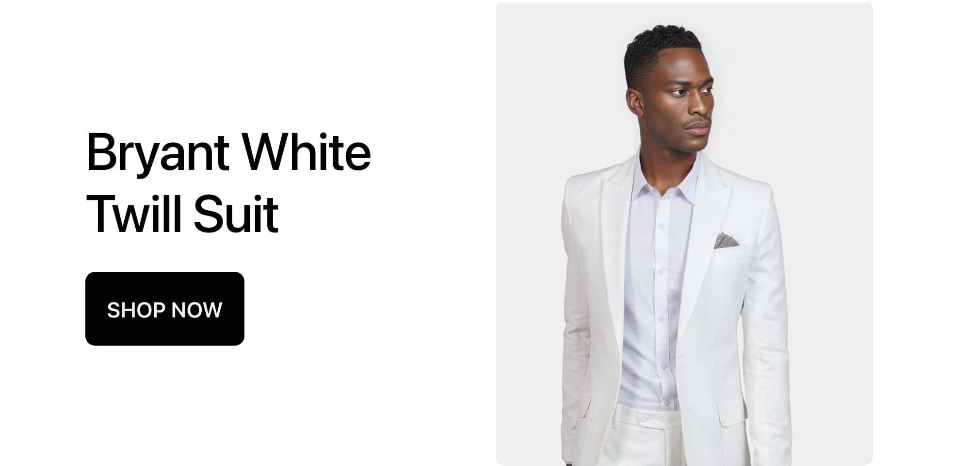 Bryant White Twill Suit