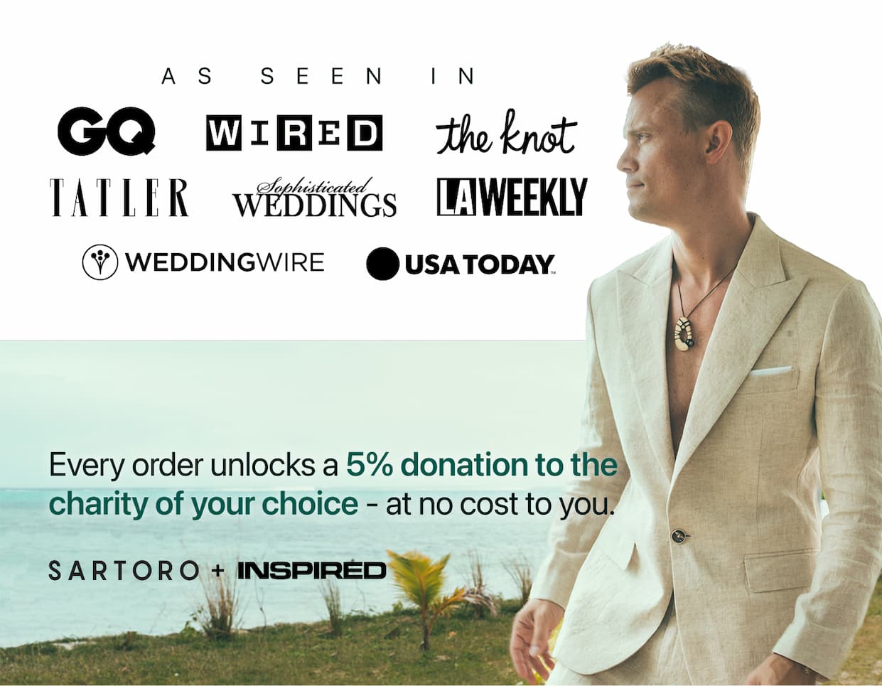 As seen in various publications. Every order unlocks a 5 percent donation.