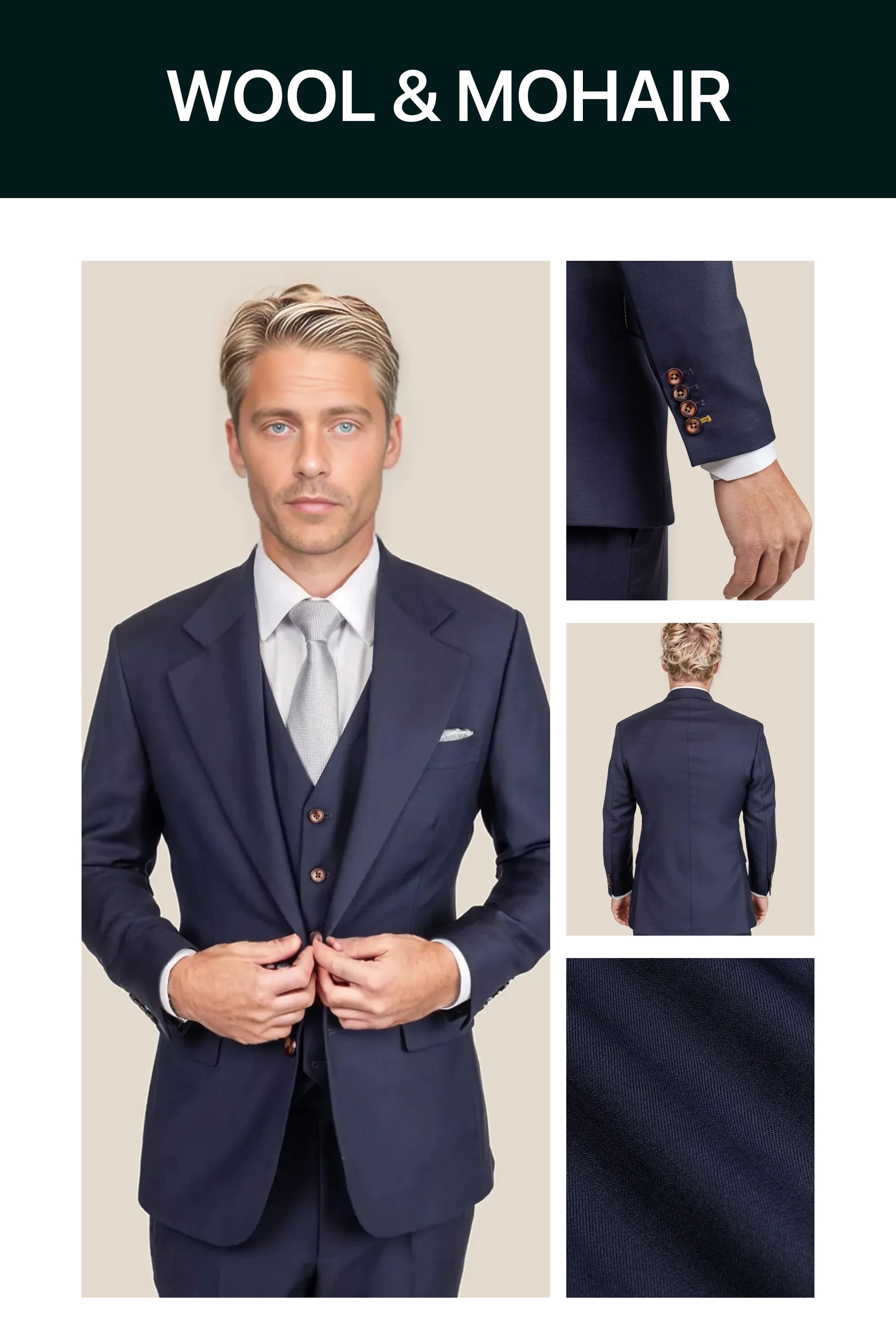 ELLIS STRATOS BLUE SHARKSKIN SUIT