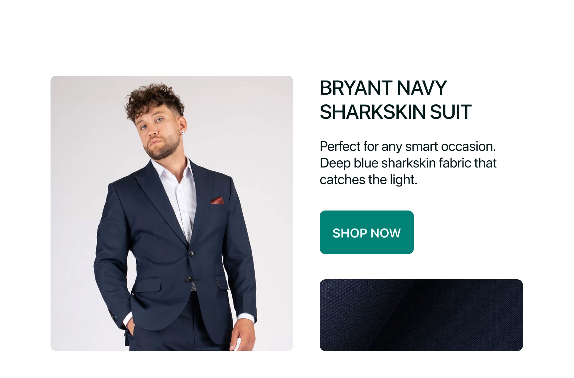 Bryant Navy Sharkskin Suit