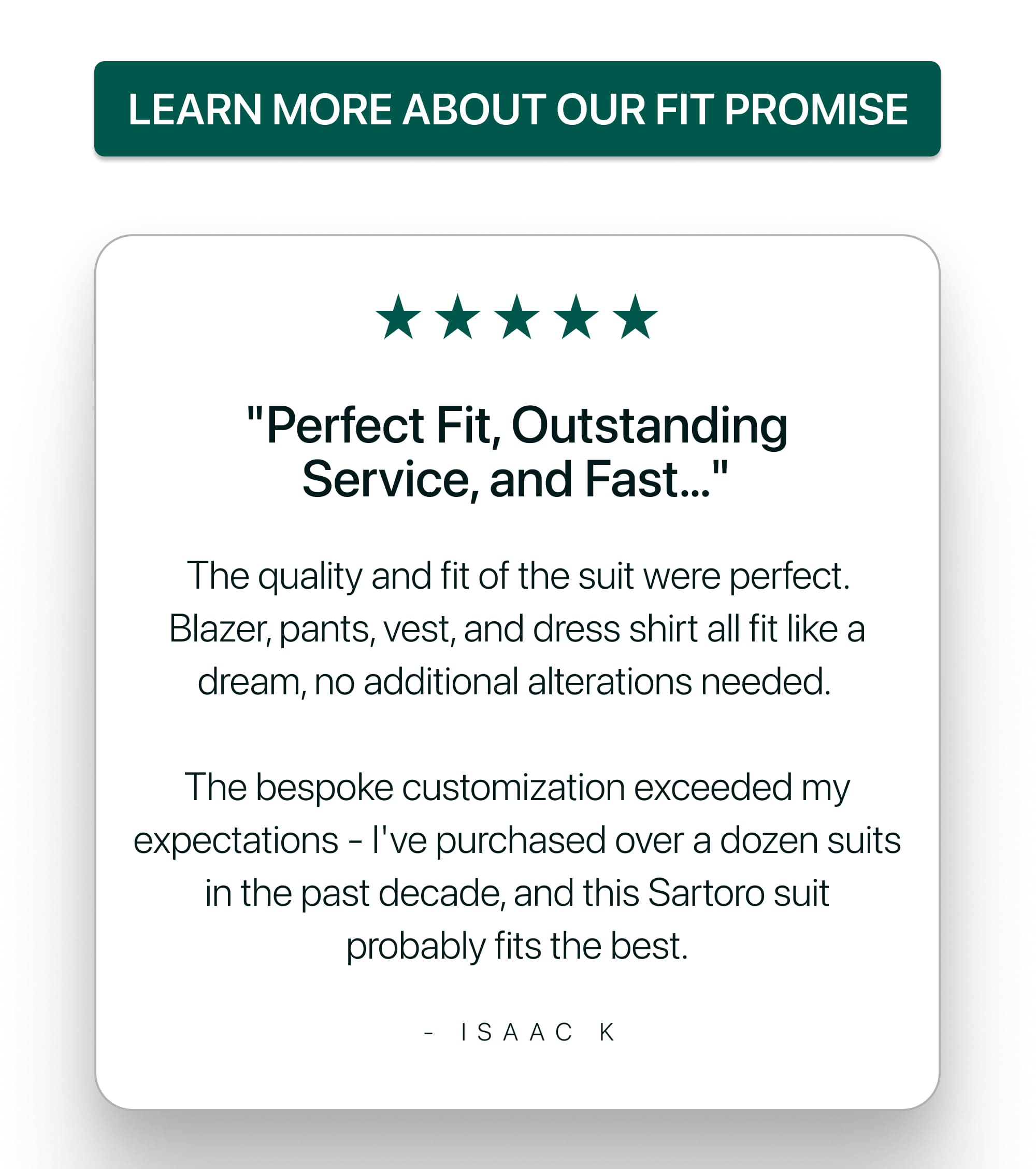 LEARN MORE ABOUT OUR FIT PROMISE