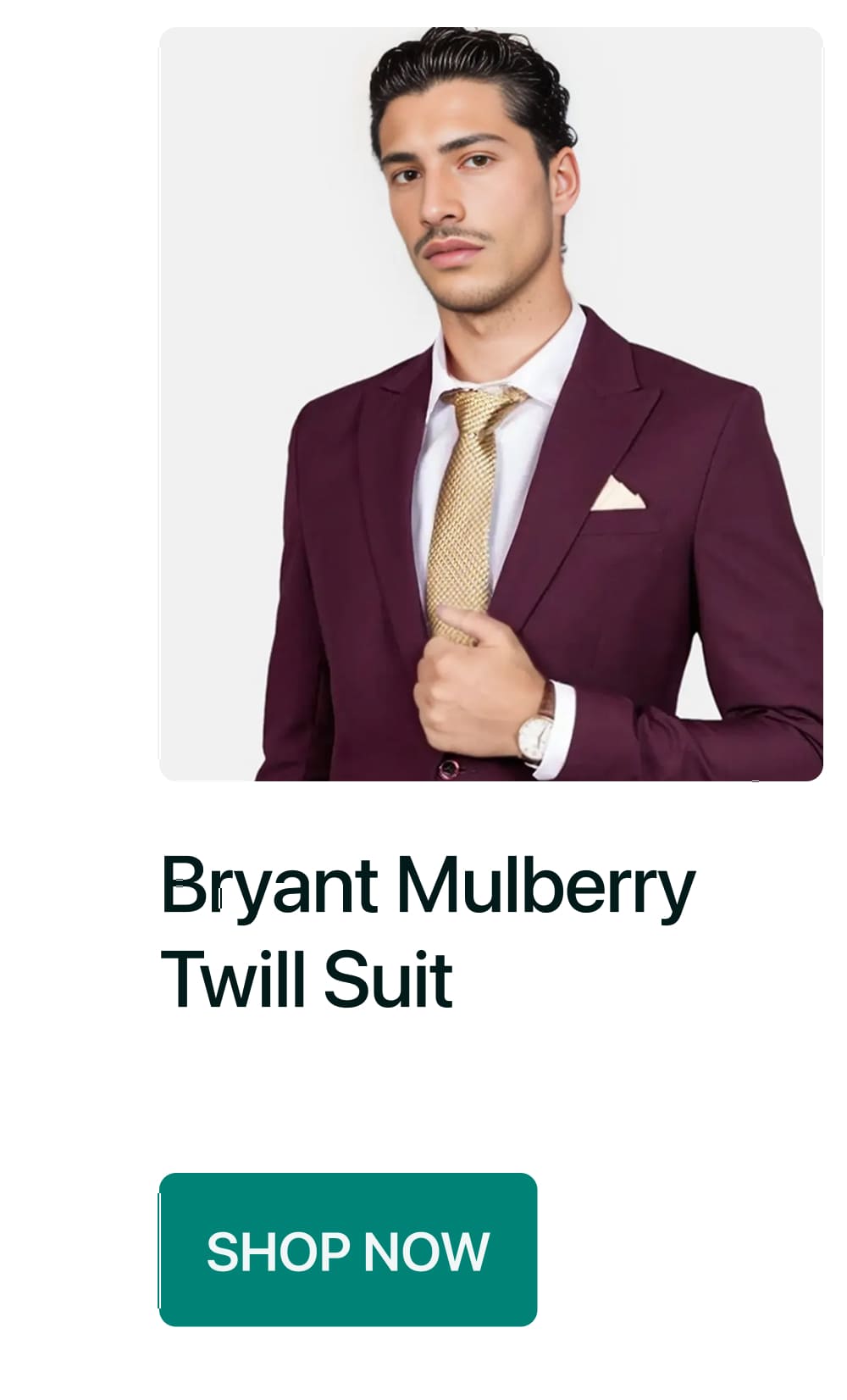 Bryant Mulberry Twill Suit