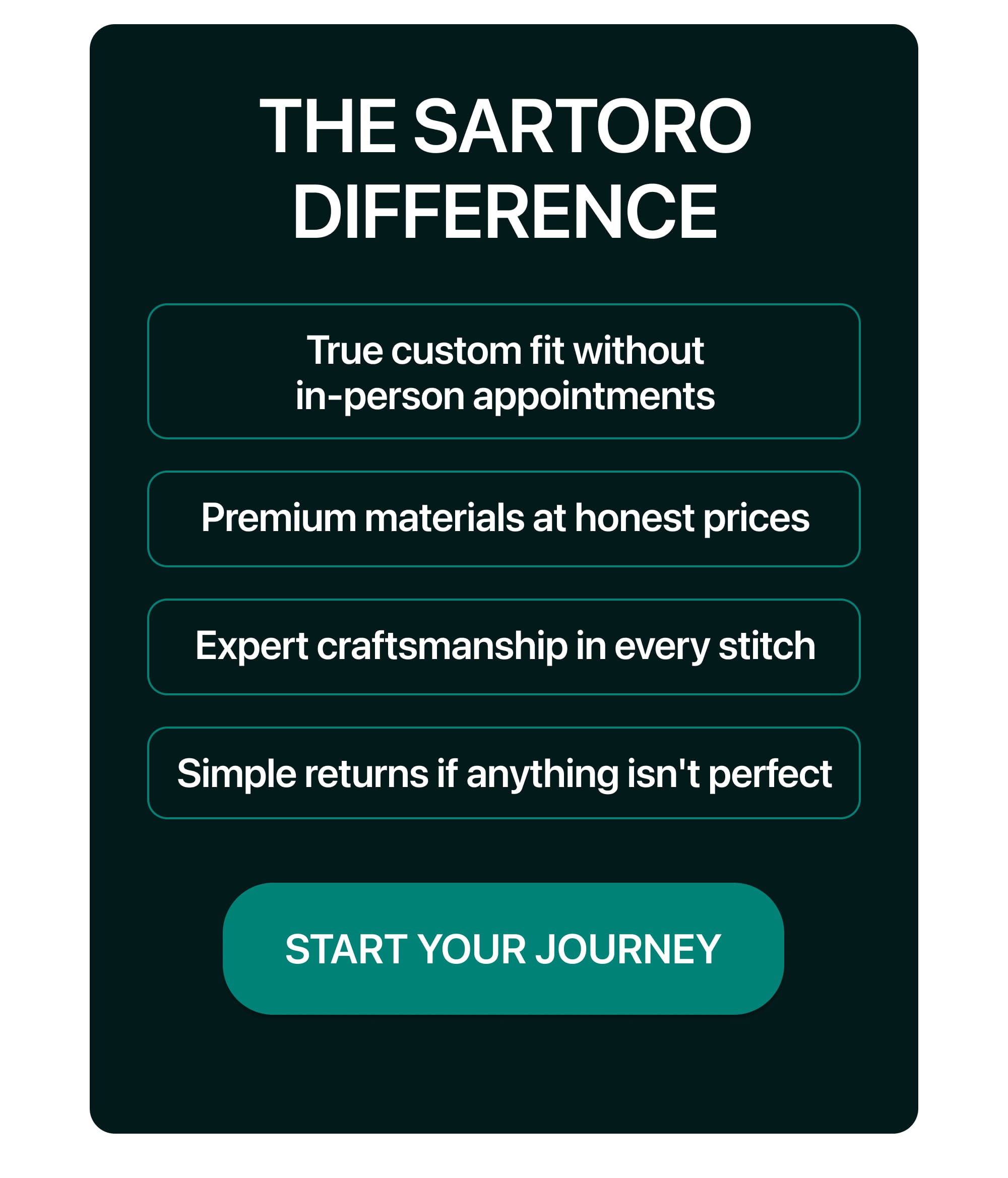 THE SARTORO DIFFERENCE
