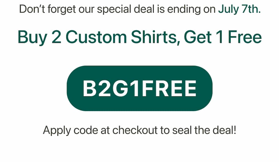 Buy 2 Get 1 Free Shirt