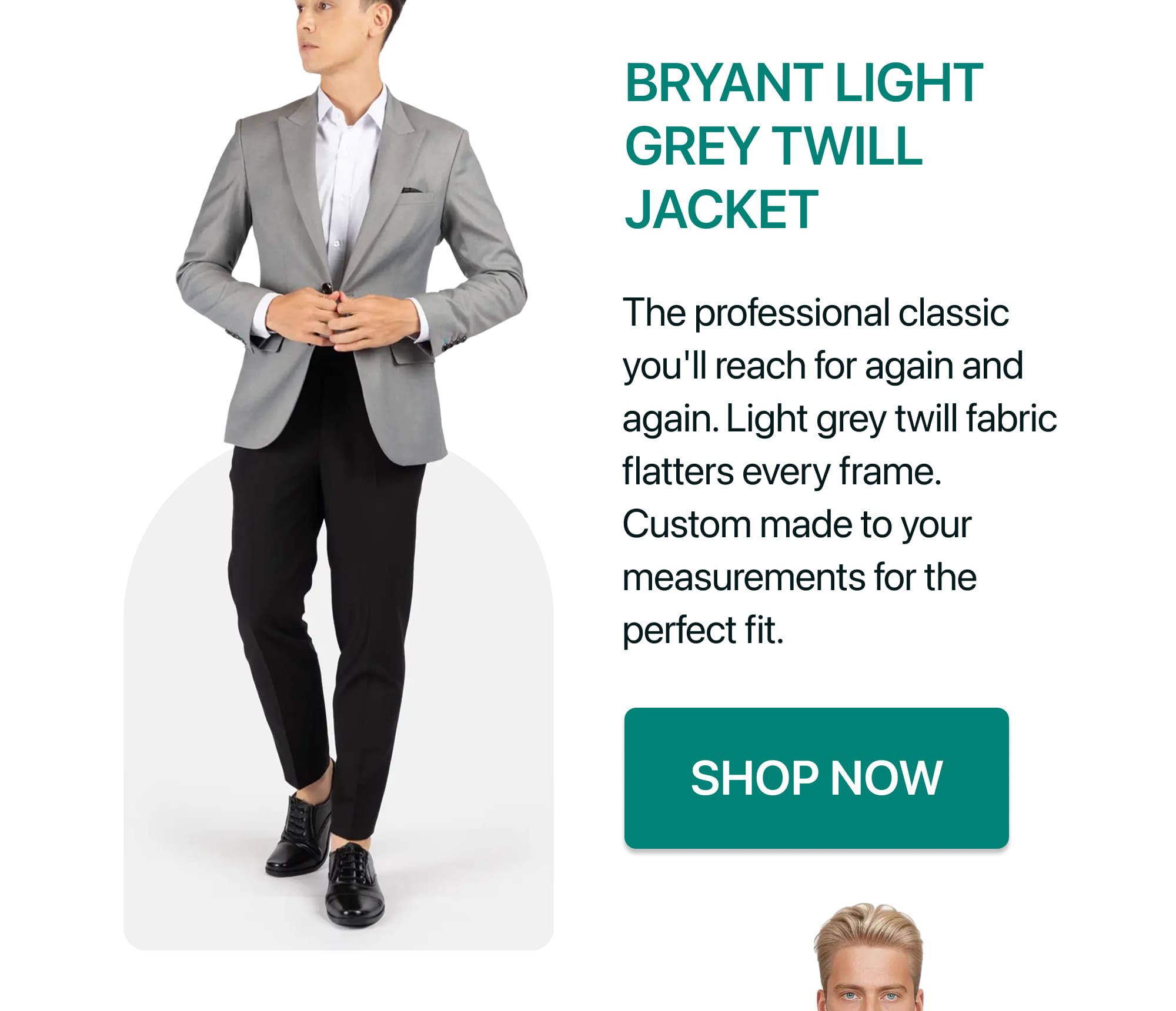 BRYANT LIGHT GREY TWILL JACKET