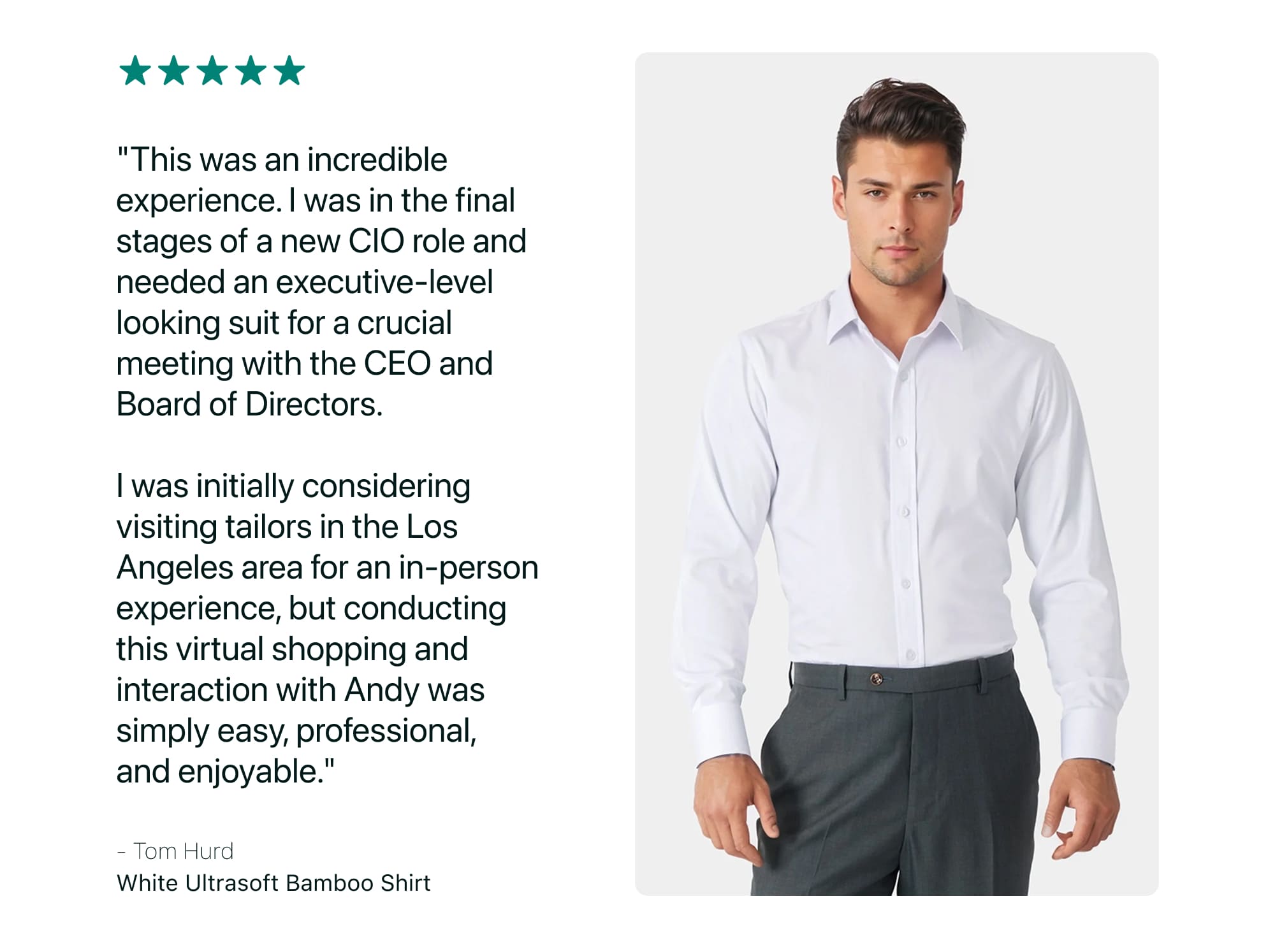 White Ultrasoft Bamboo Shirt