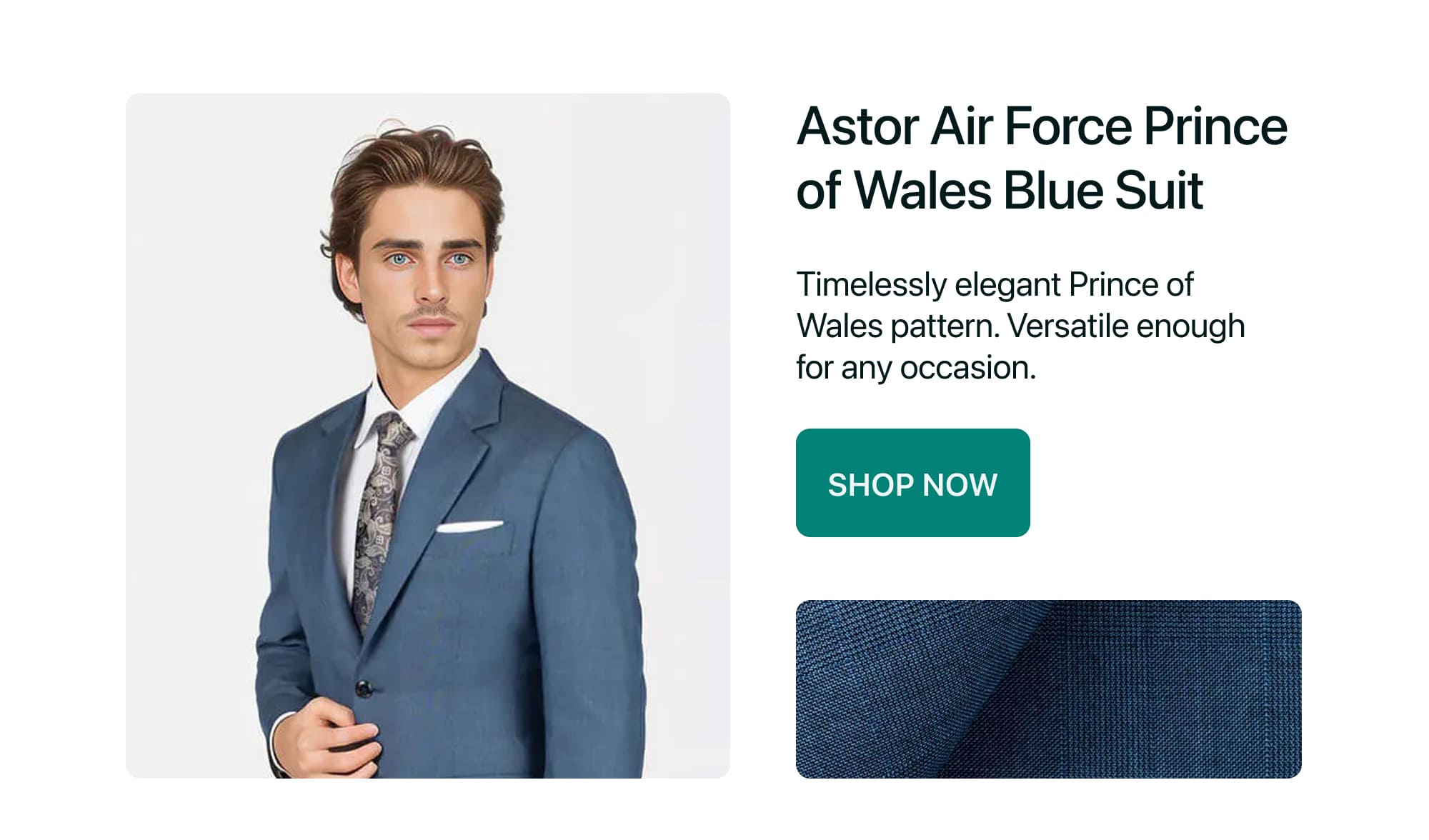 Astor Air Force Prince of Wales Blue Suit