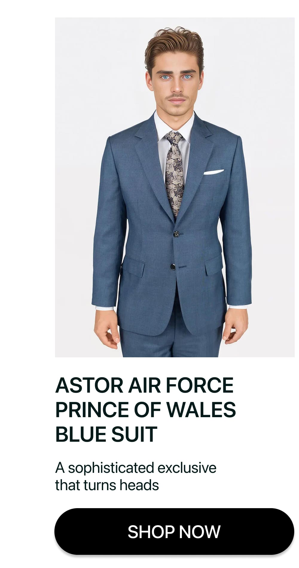 Astor Air Force Prince of Wales Blue Suit