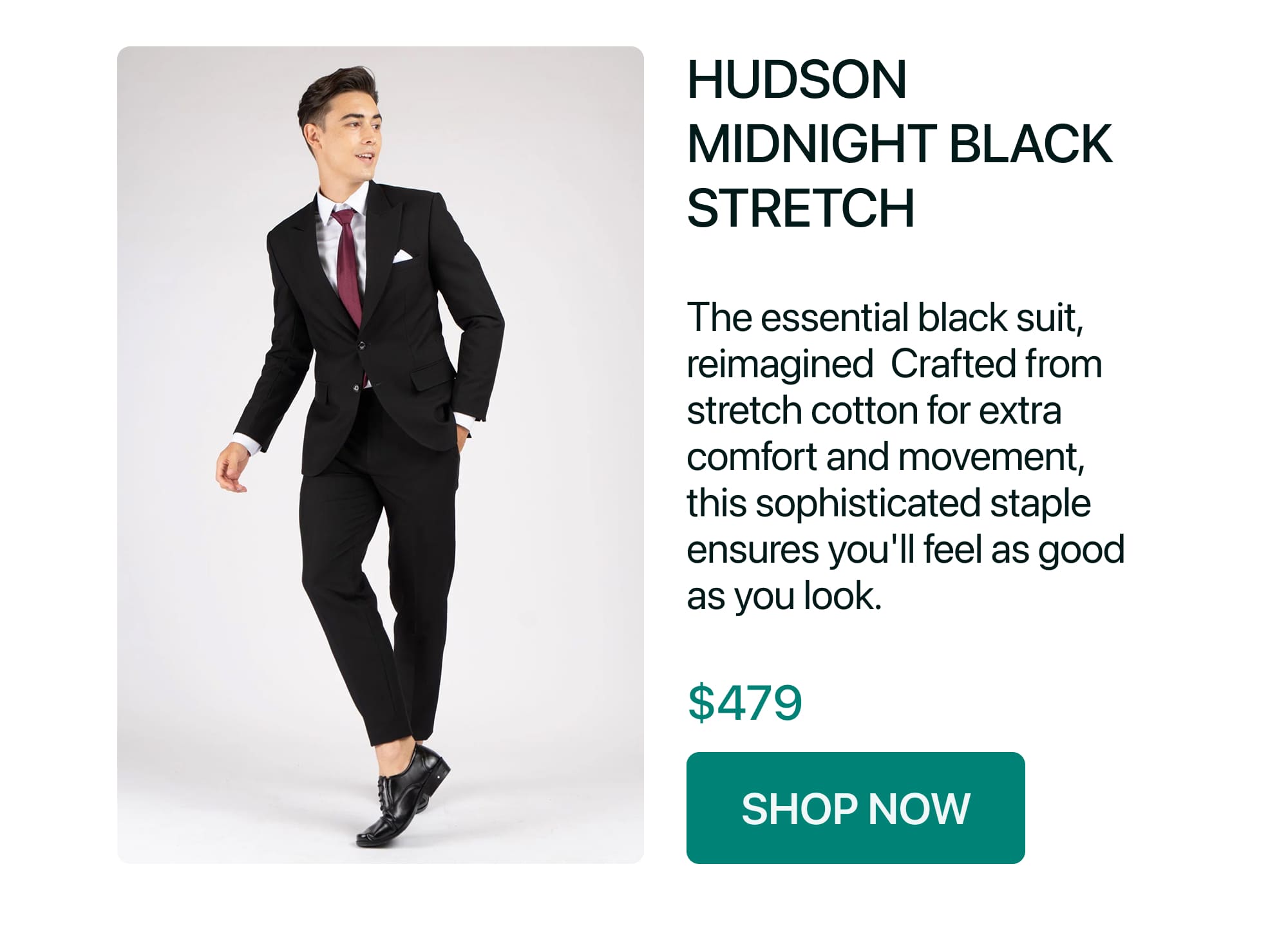 HUDSON MIDNIGHT BLACK STRETCH