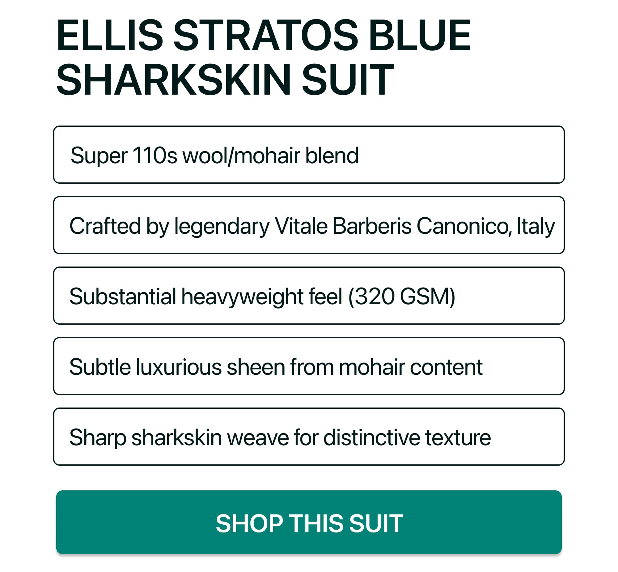 ELLIS STRATOS BLUE SHARKSKIN SUIT