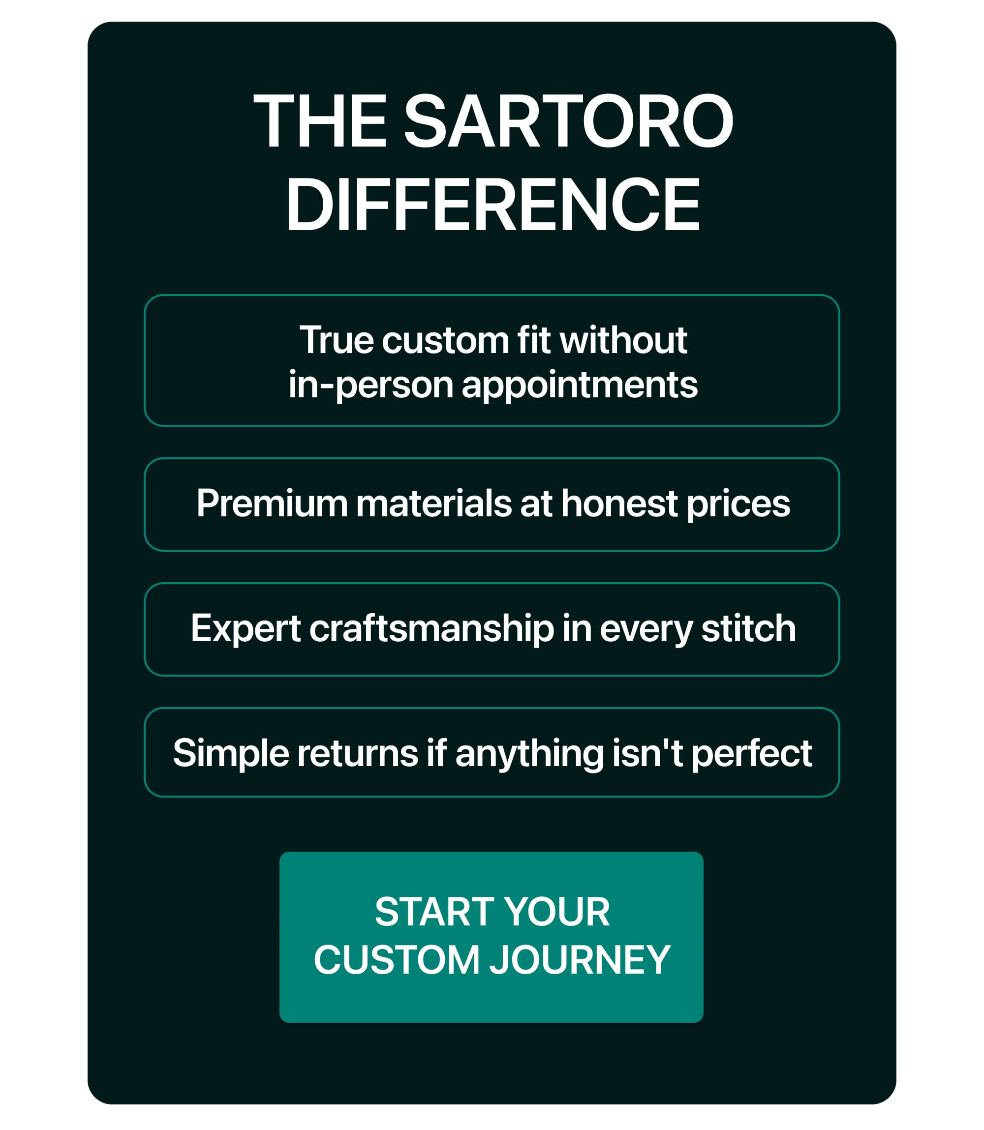 THE SARTORO DIFFERENCE