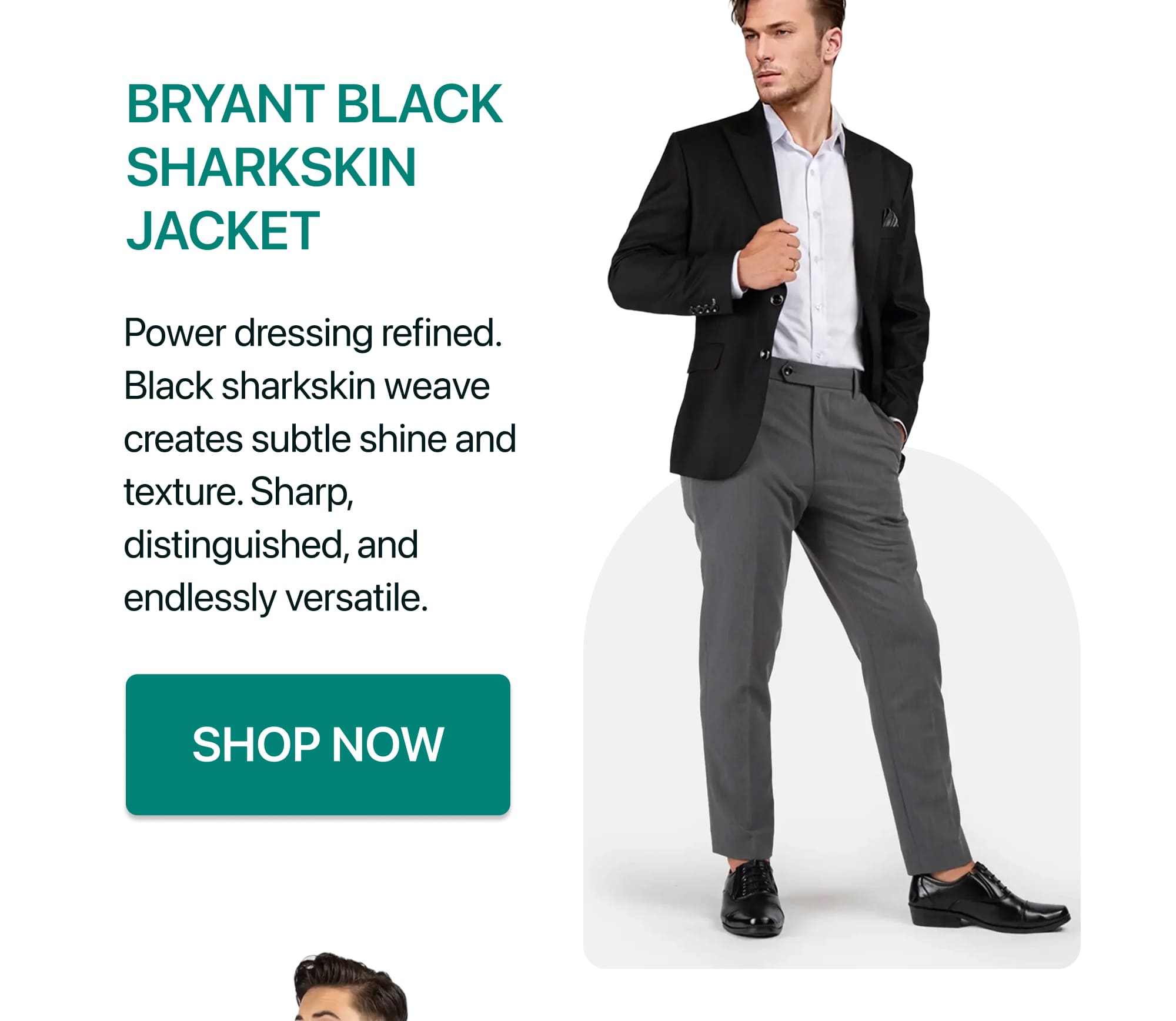  BRYANT BLACK SHARKSKIN JACKET