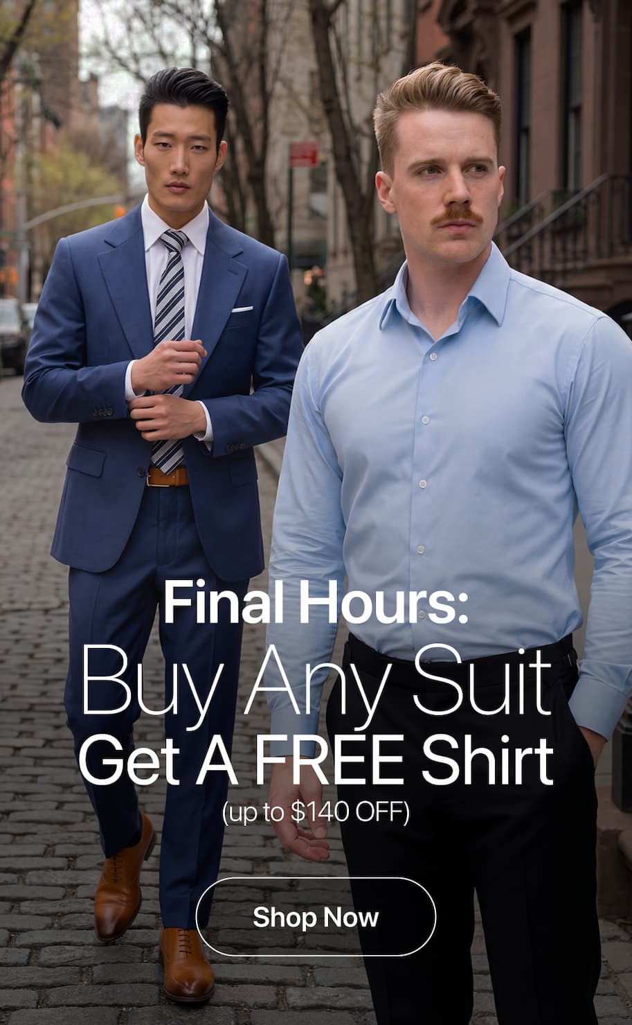 Buy any suit, get a free shirt