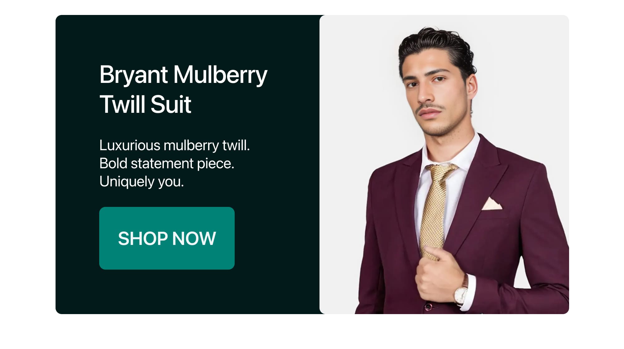 Bryant Mulberry Twill Suit