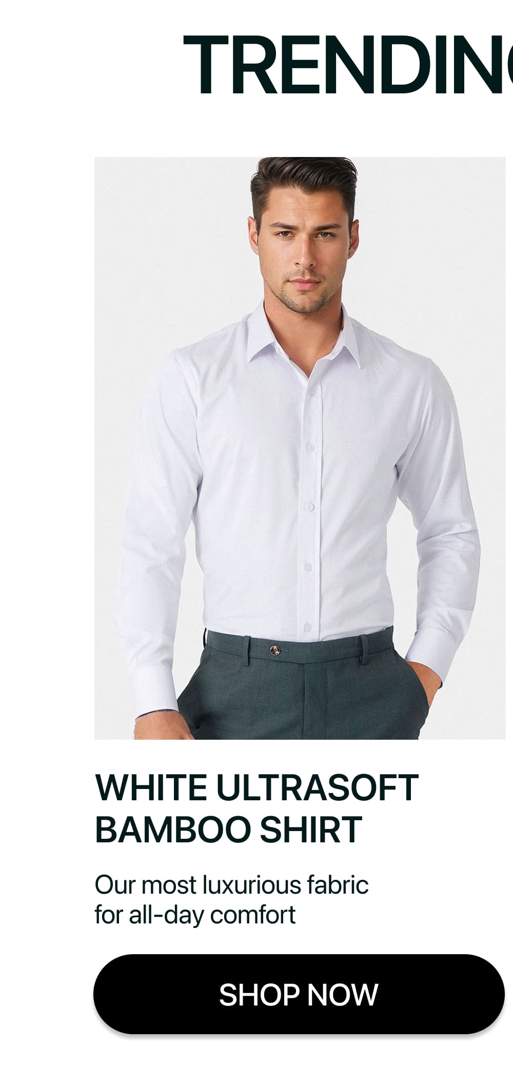 White Ultrasoft Bamboo Shirt