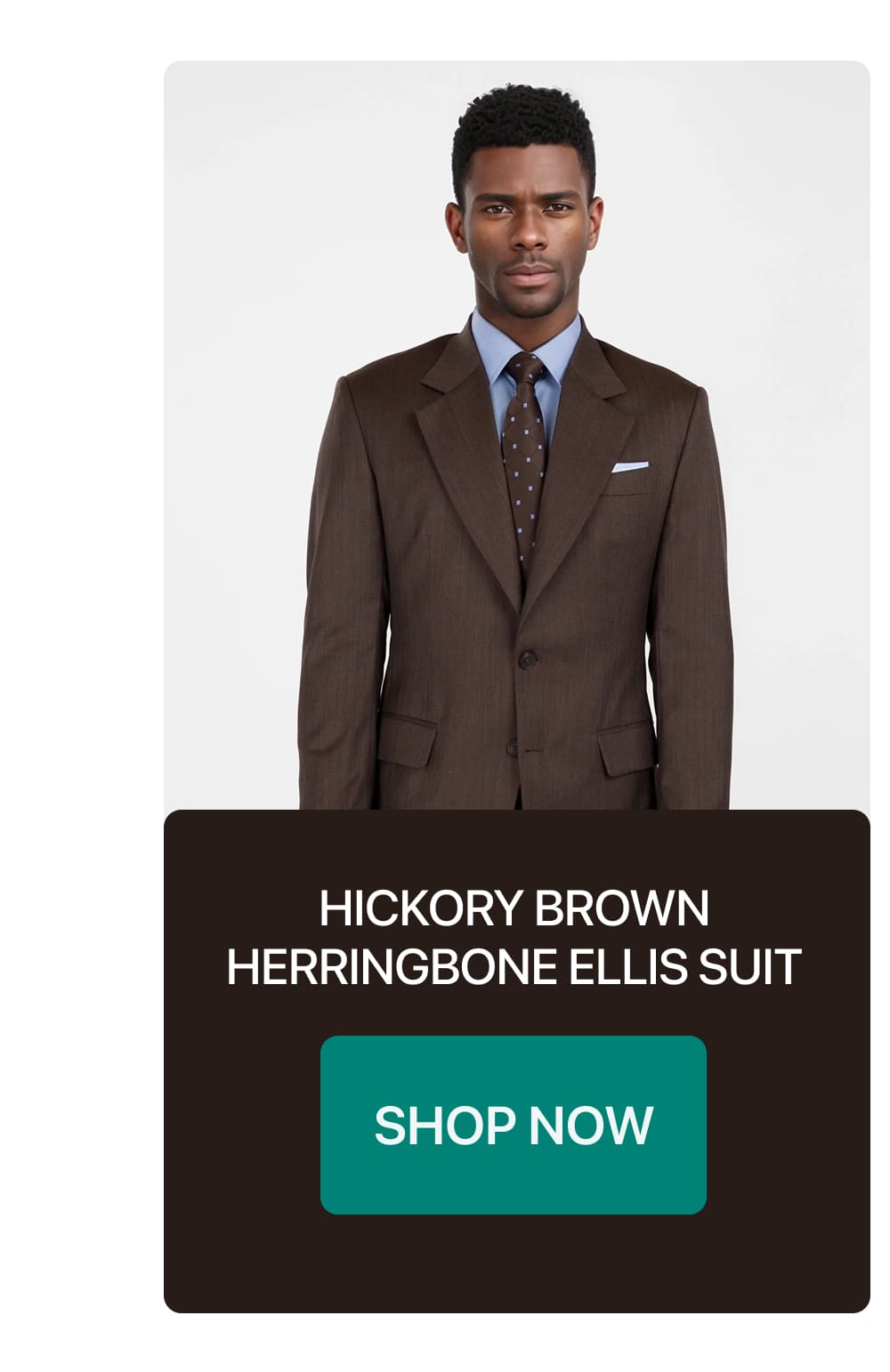 HICKORY BROWN HERRINGBONE ELLIS SUIT