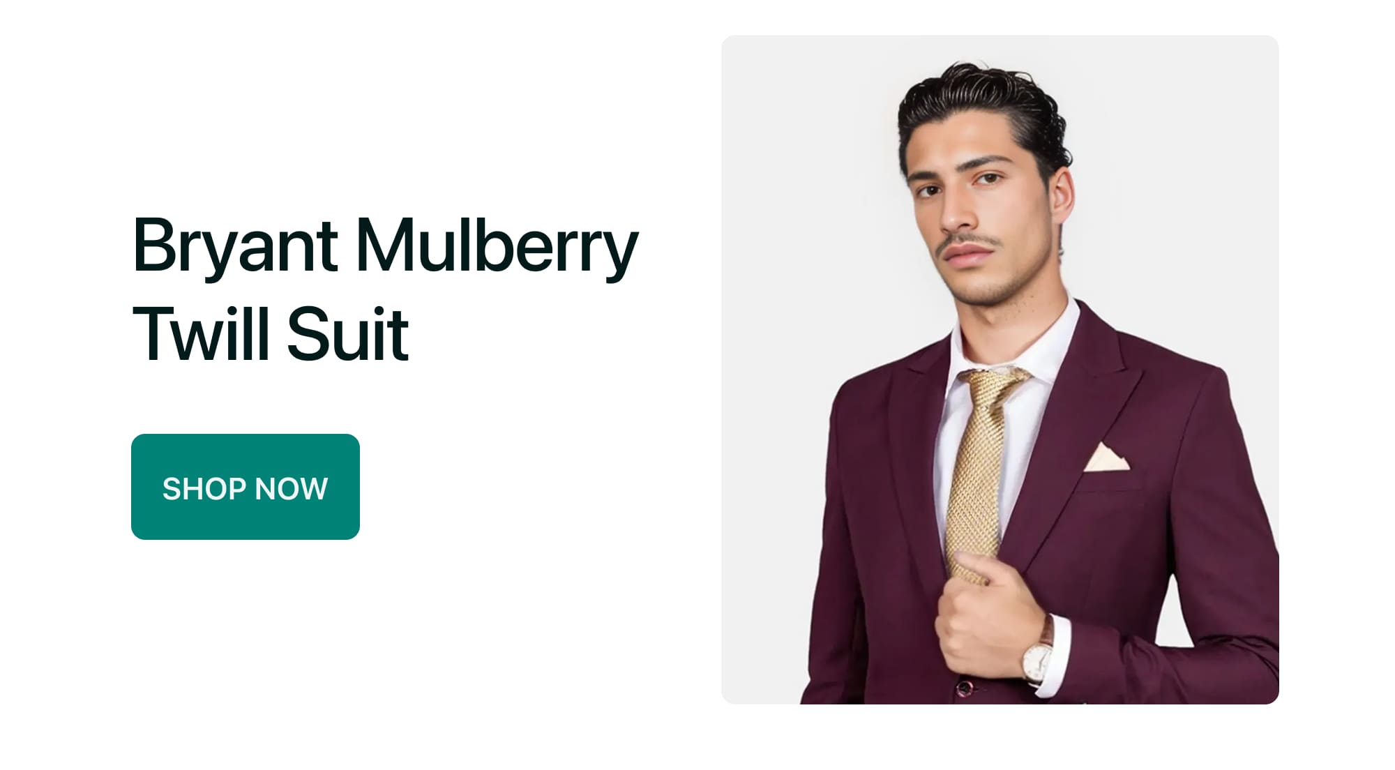 Bryant Mulberry Twill Suit