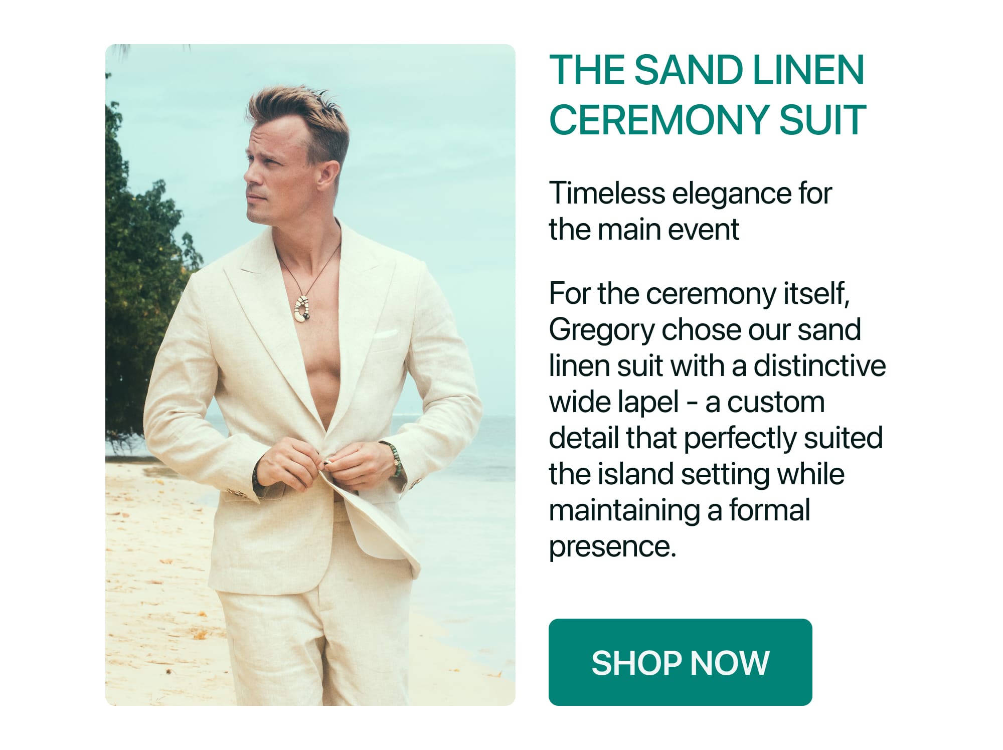 THE SAND LINEN CEREMONY SUIT