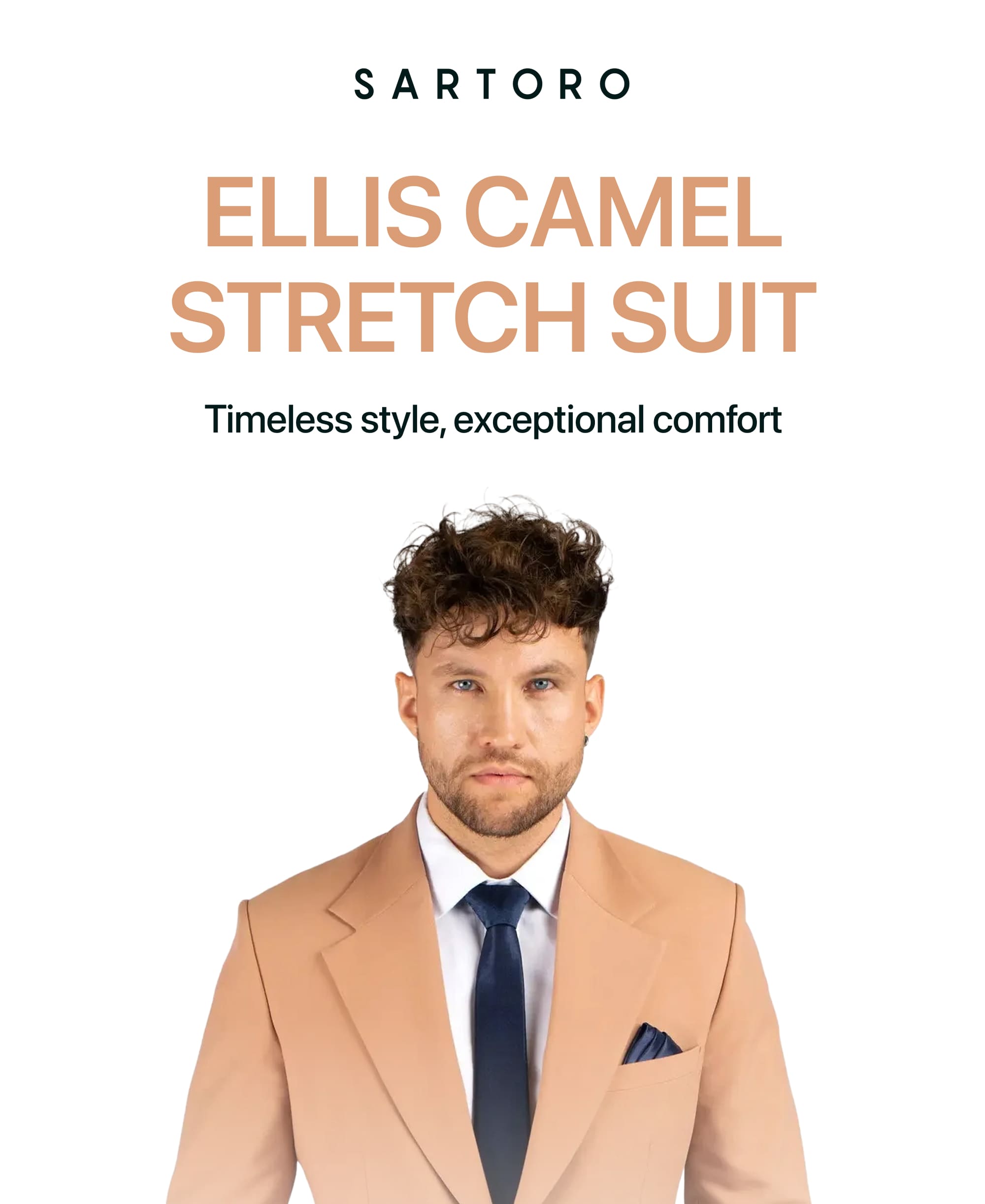 ELLIS CAMEL STRETCH SUIT