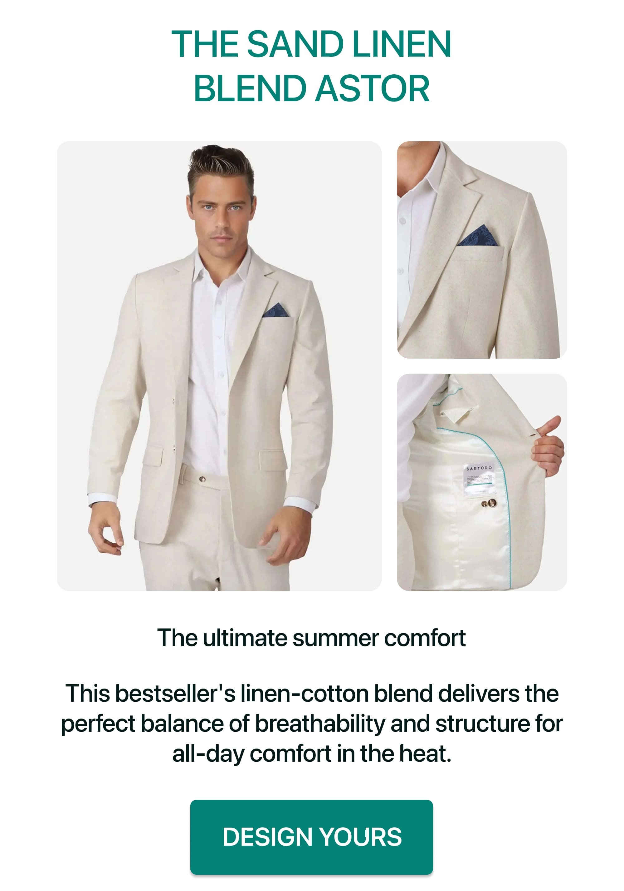 THE SAND LINEN BLEND ASTOR