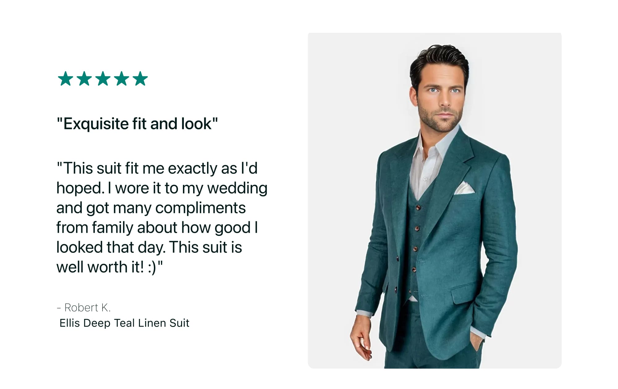 Ellis Deep Teal Linen Suit