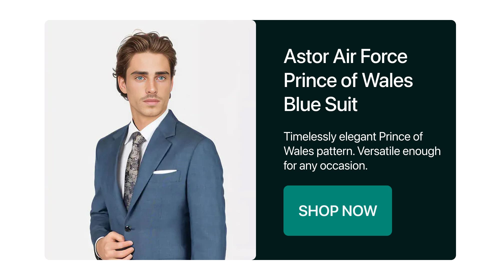 Astor Air Force Prince of Wales Blue Suit