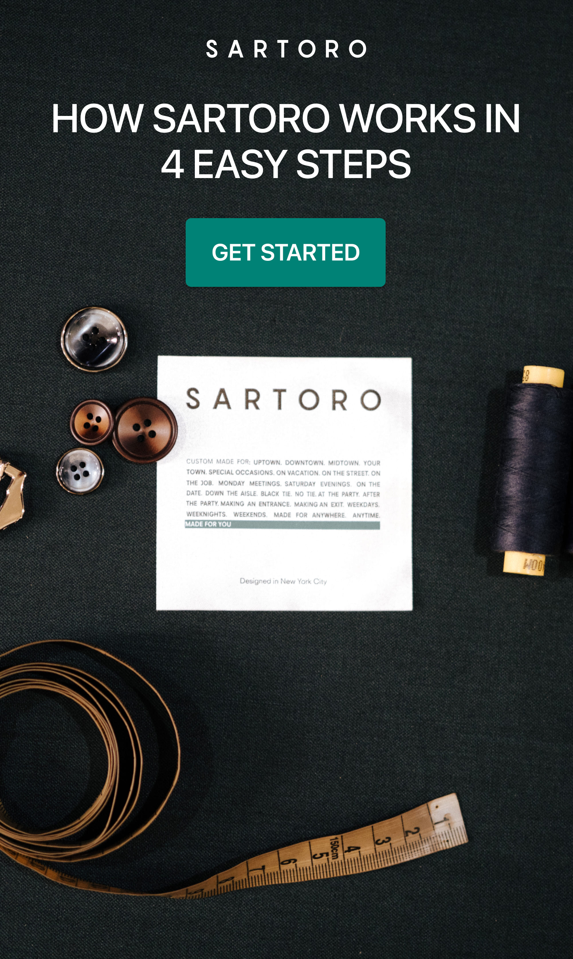 HOW SARTORO WORKS IN 4 EASY STEPS
