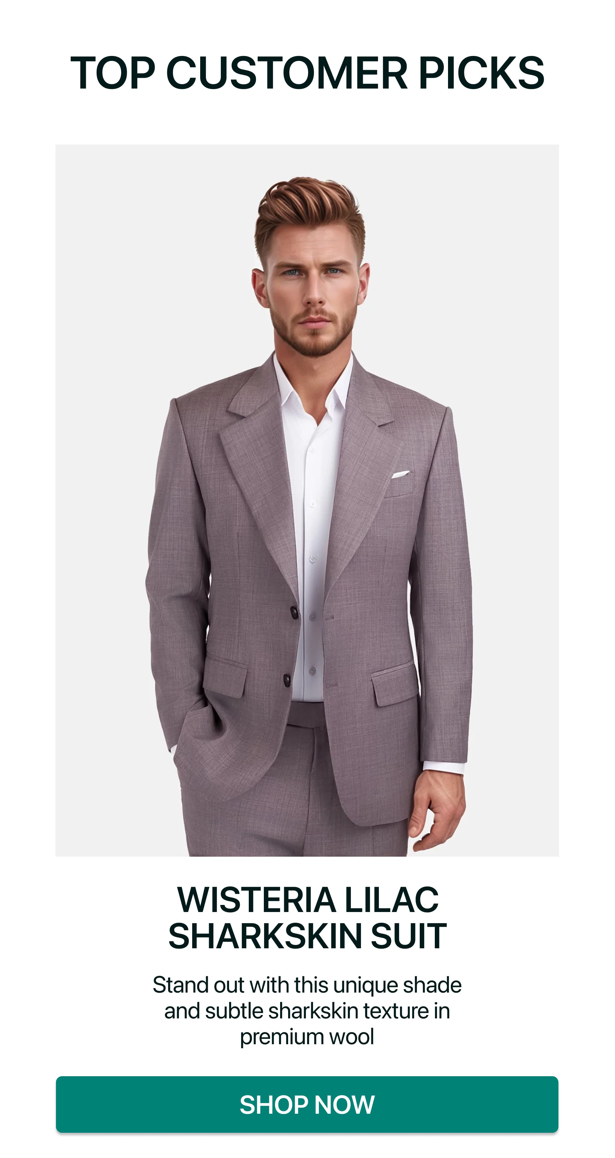 Wisteria Lilac Sharkskin Suit