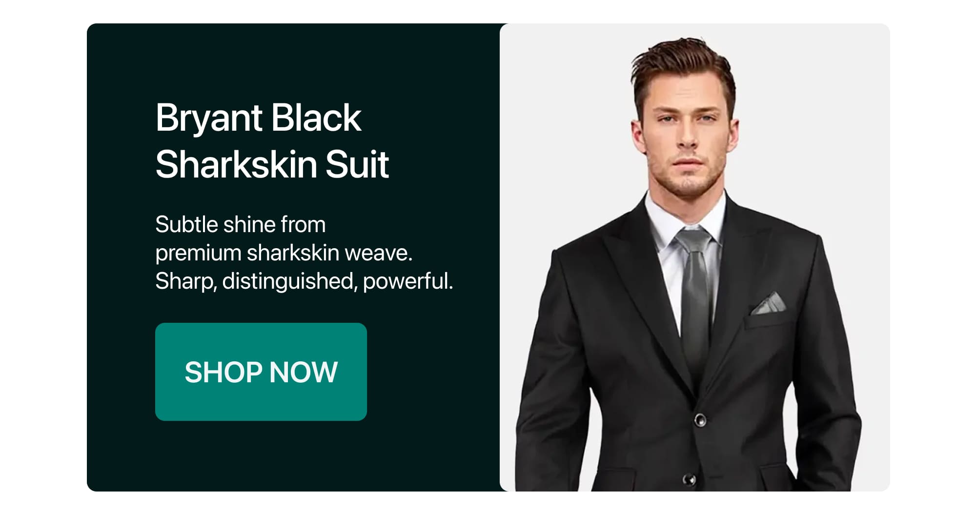 Bryant Black Sharkskin Suit