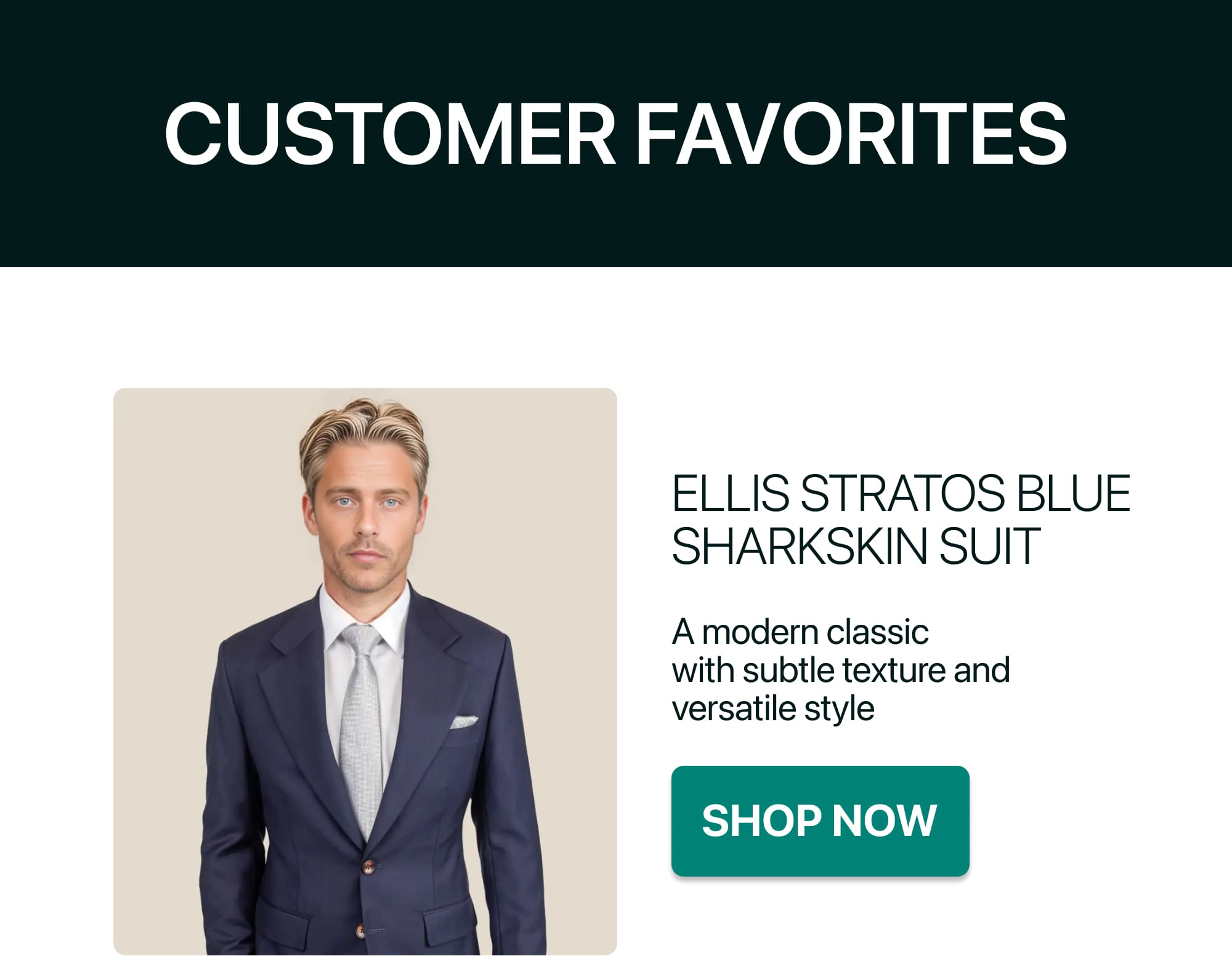 ELLIS STRATOS BLUE SHARKSKIN SUIT