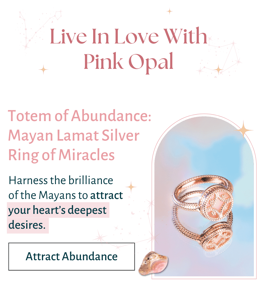 Totem of Abundance: Mayan Lamat Silver Ring of Miracles              - Turn On Images!