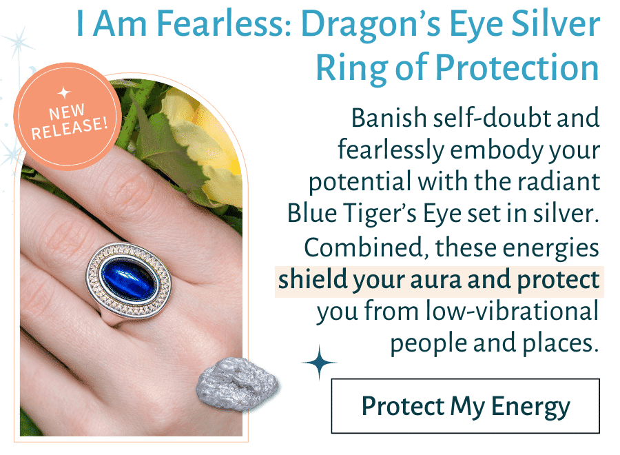 I Am Fearless: Dragon's Eye Silver Ring of Protection- Turn On Images!