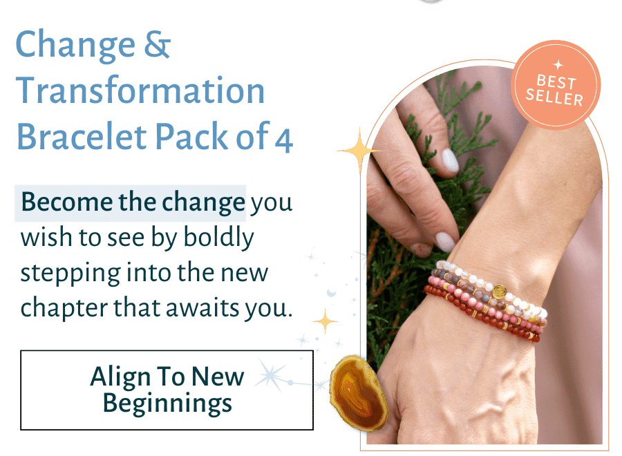 Change & Transformation Bracelet Pack of 4- Turn On Images!