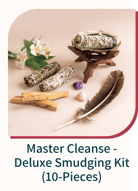 Master Cleanse - Deluxe Smudging Kit (10-Pieces) - Turn On Images!