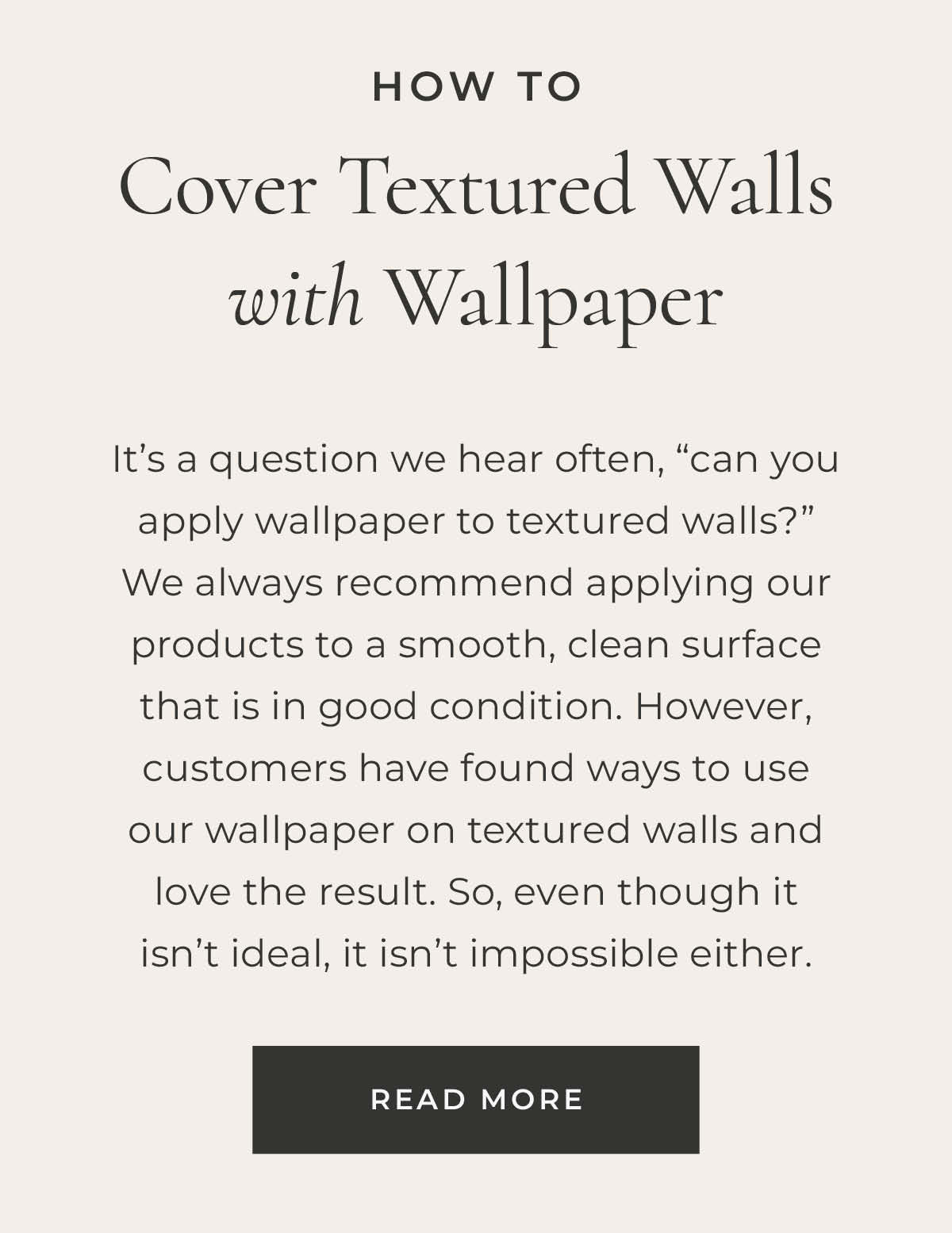 Discover How to Cover Textured Walls with PeelandStick Wallpaper