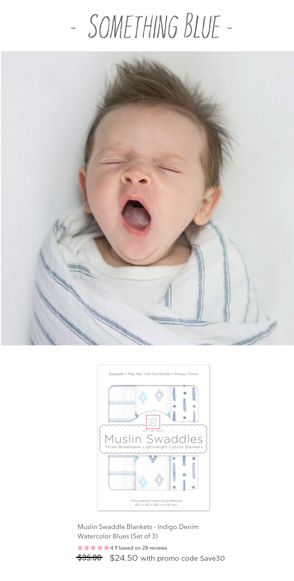 Something Blue Swaddle Designs