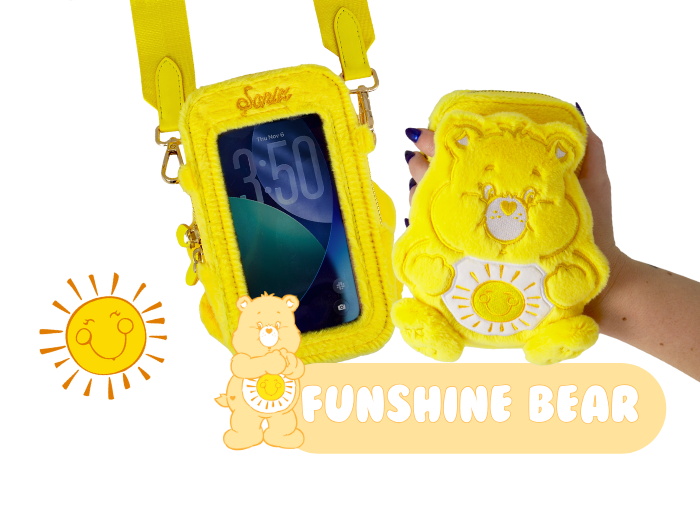Introducing Care Bears™ Plush Crossbody Phone Wallet - Funshine Bear | Exclusively By Sonix