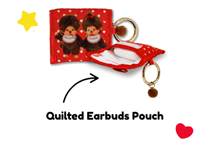 Monchhichi™ Quilted AirPods® Pouch | Exclusively By Sonix