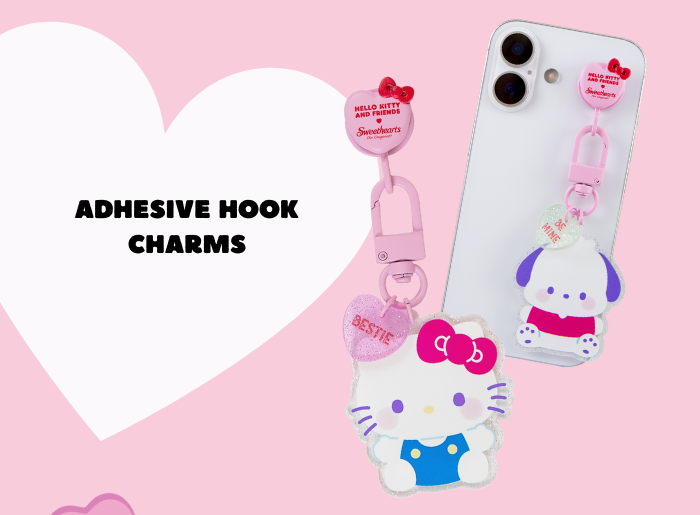 Hello Kitty and Friends x Sweethearts™ Adhesive Hook Charms | Exclusively By Sonix