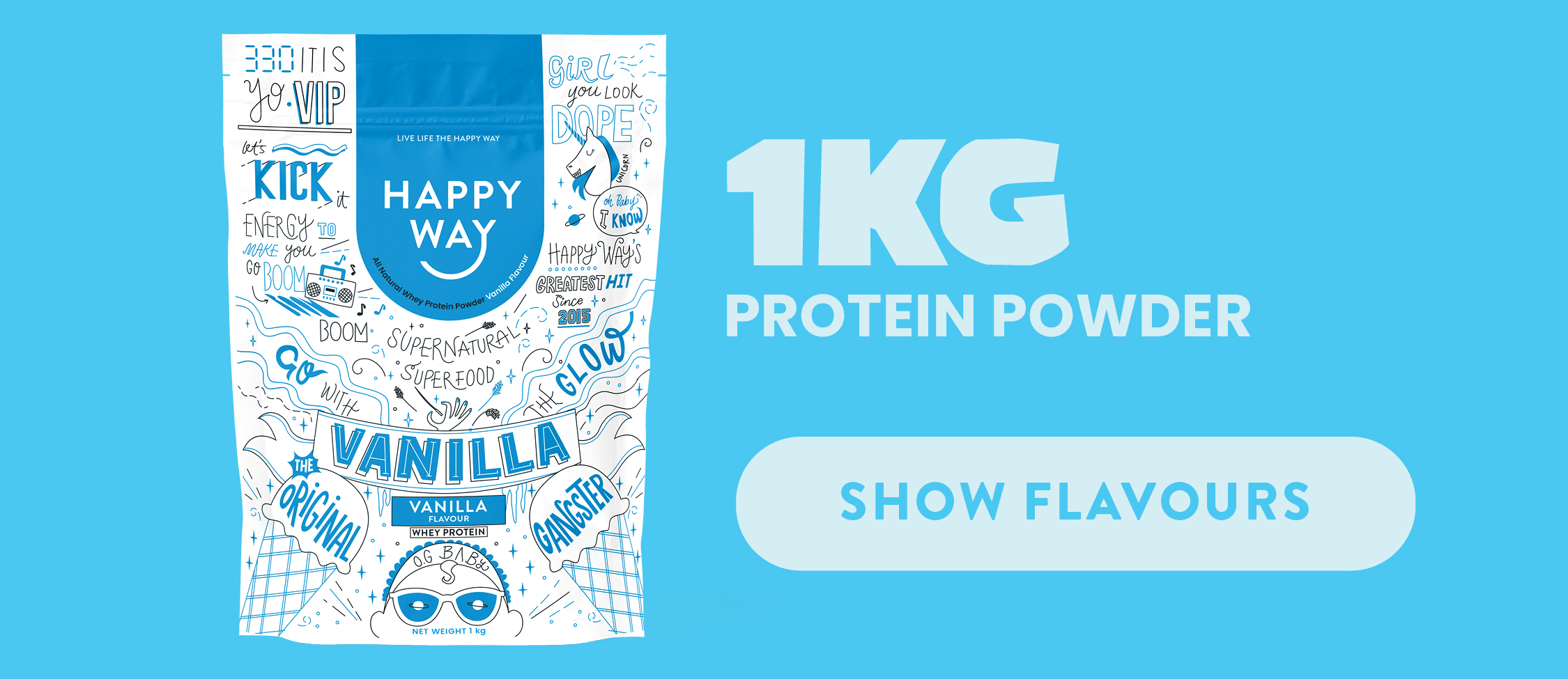 1KG PROTEIN POWDER SHOW FLAVOURS