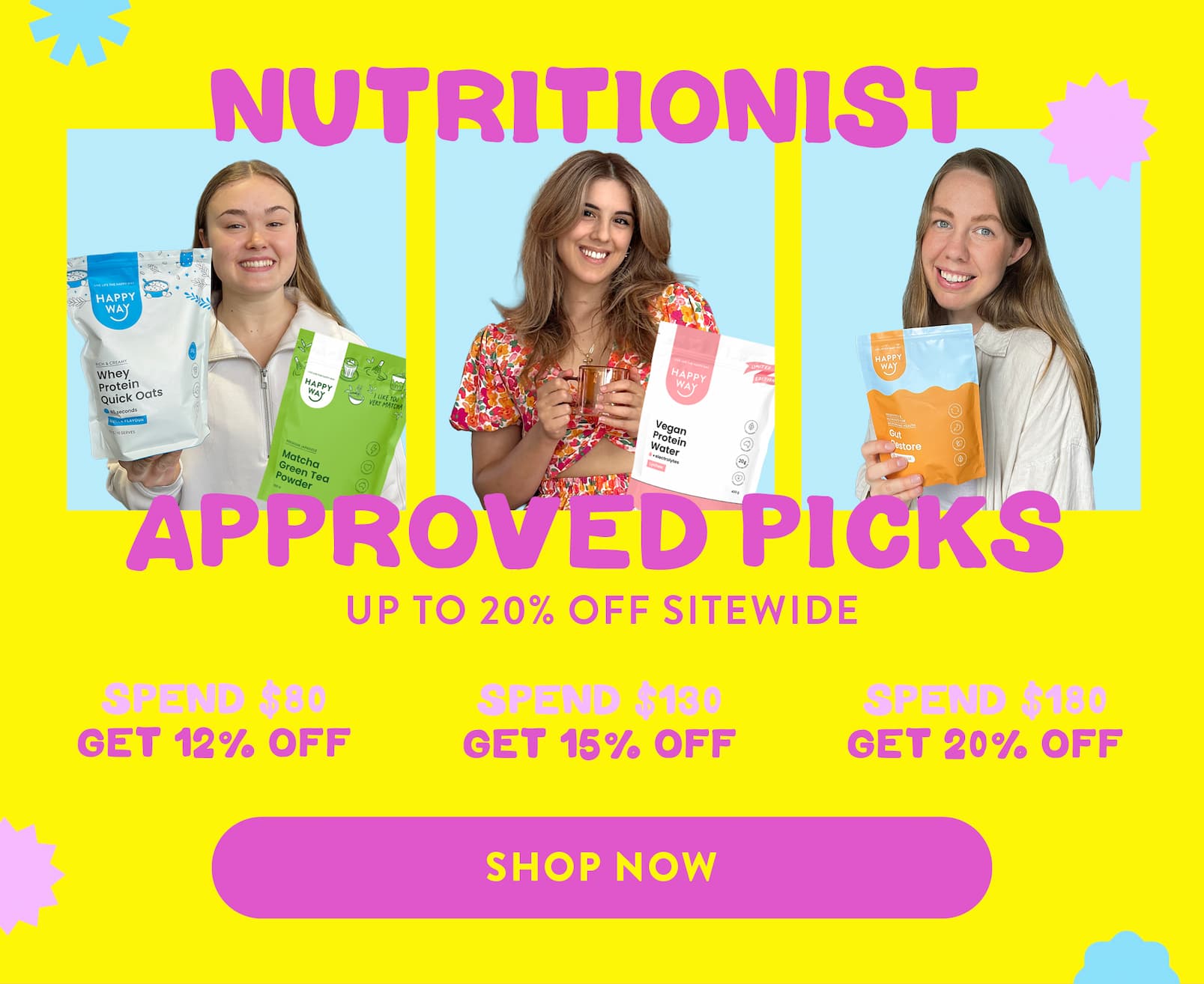 Not sure what to grab  in our Spend & Save Sale?   We asked our Happy Way Nutritionists what  items they're stocking up on to kick off the new year  (and we're taking notes!)  