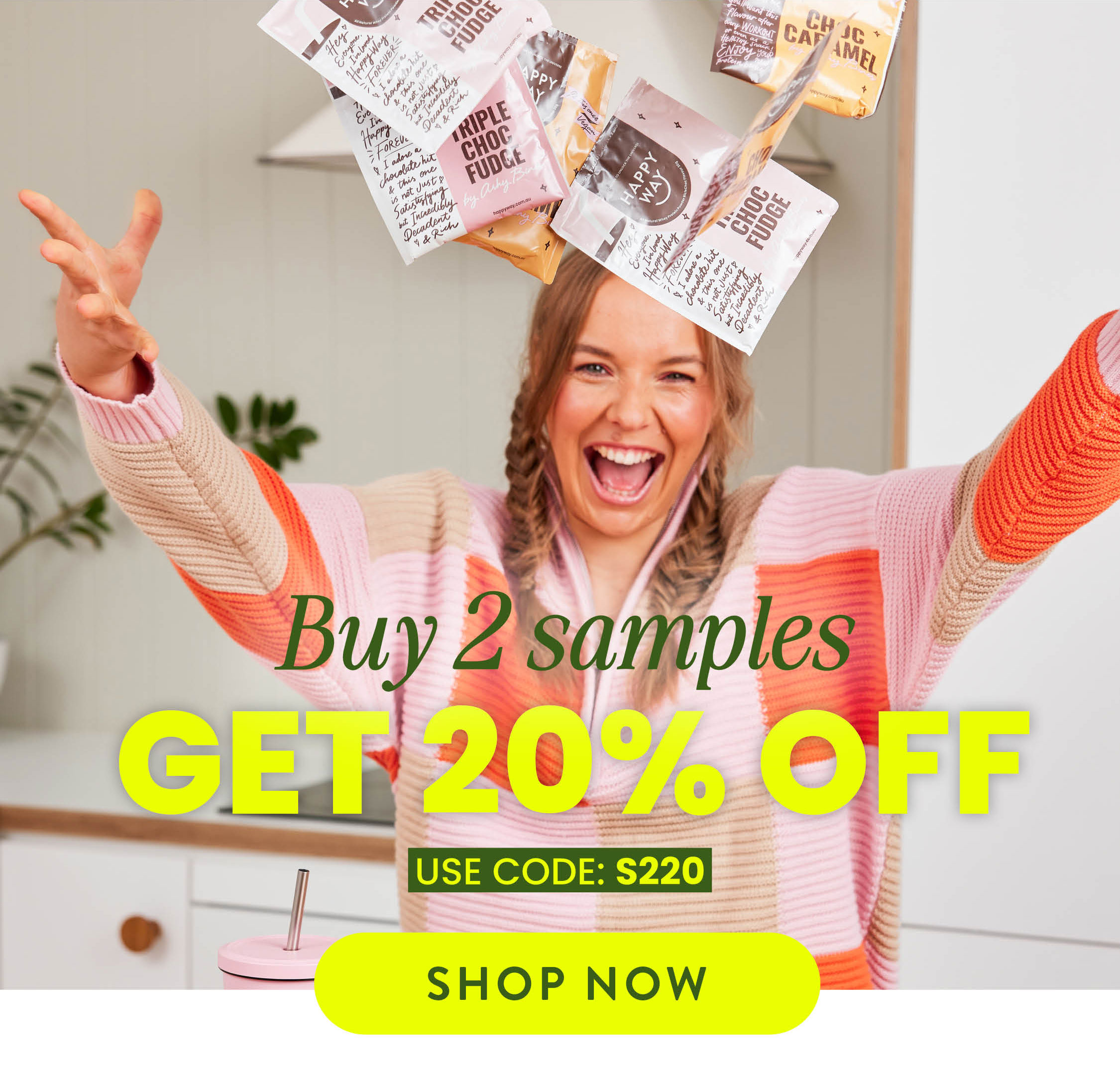 BUY 2 SAMPLES  GET 20% OFF USE CODE: S220