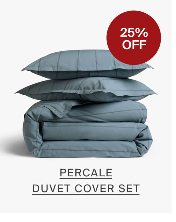Percale Duvet Cover Set: 25% Off